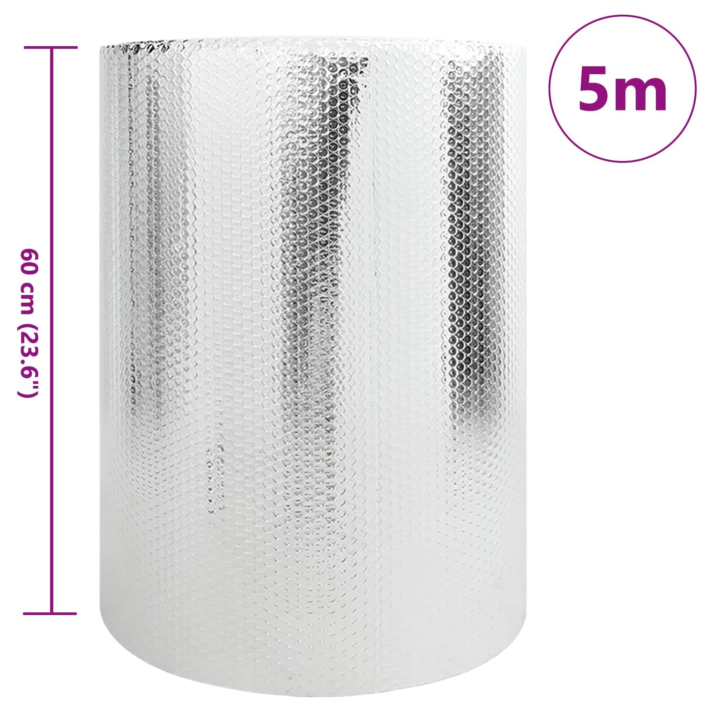 Heizkörper-Reflektorfolie Silber 5 x 0,6 m Polyethylen
