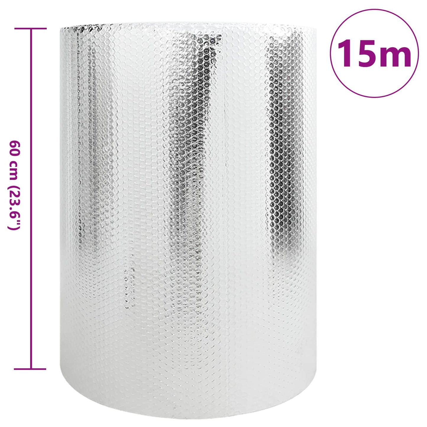 Heizkörper-Reflektorfolie Silber 15 x 0,6 m Polyethylen