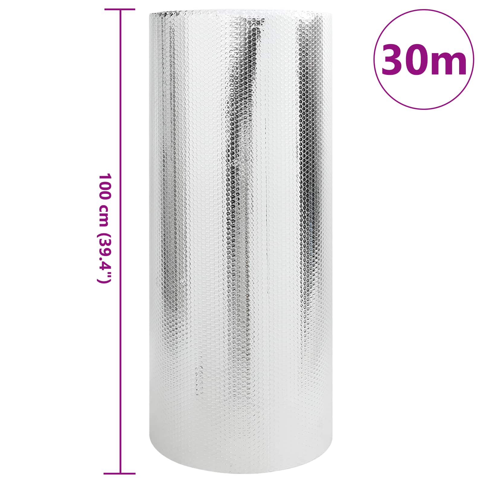 Heizkörper-Reflektorfolie Silber 30 x 1 m Polyethylen