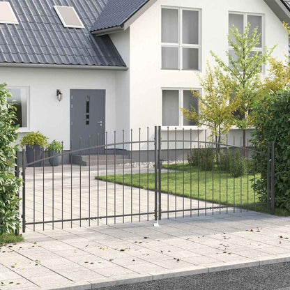 Doppeltor CORONA 400 x 199,5 cm Abschließbar Stahl Grau