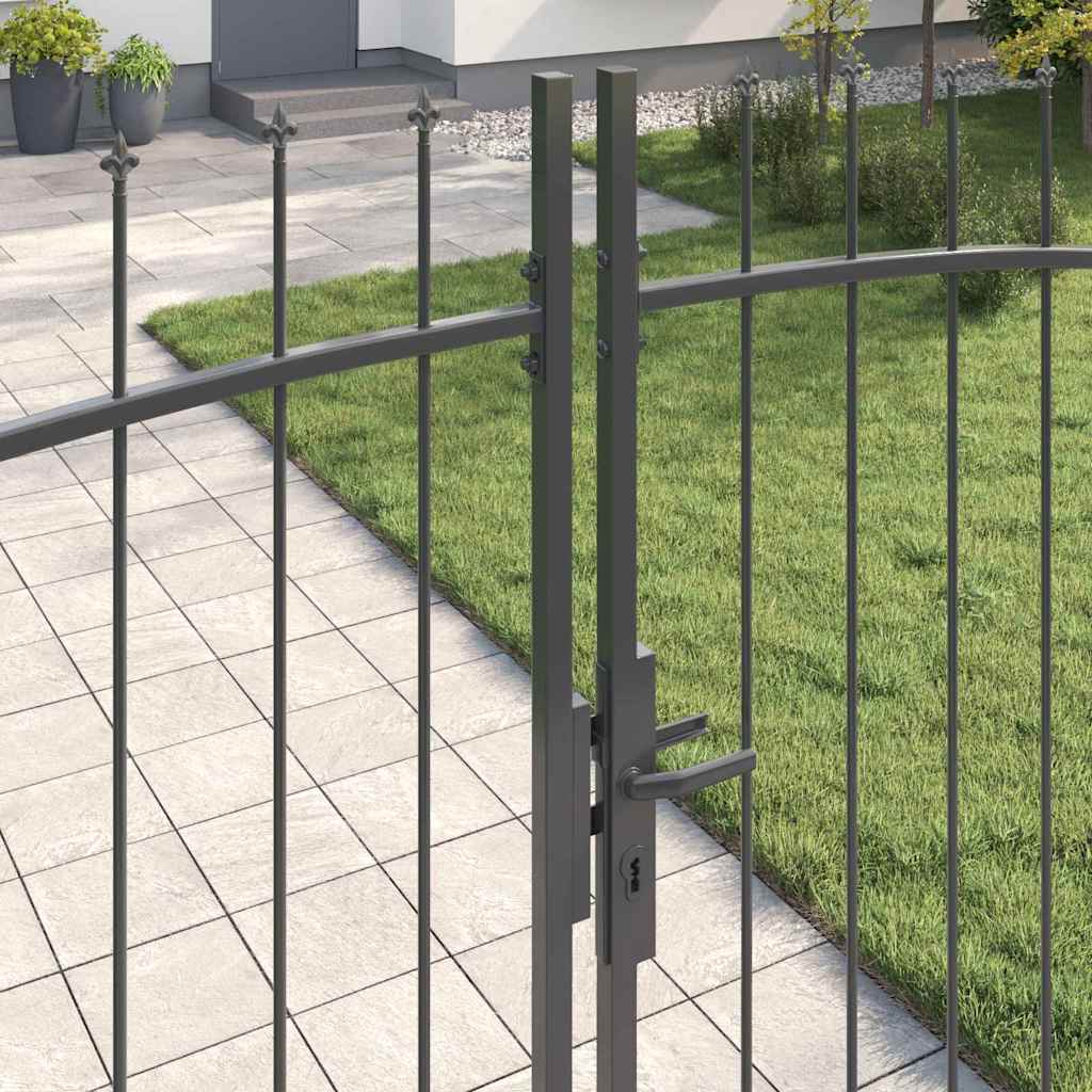 Doppeltor WOERDEN 400 x 249,5 cm Stahl Grau Abschließbar