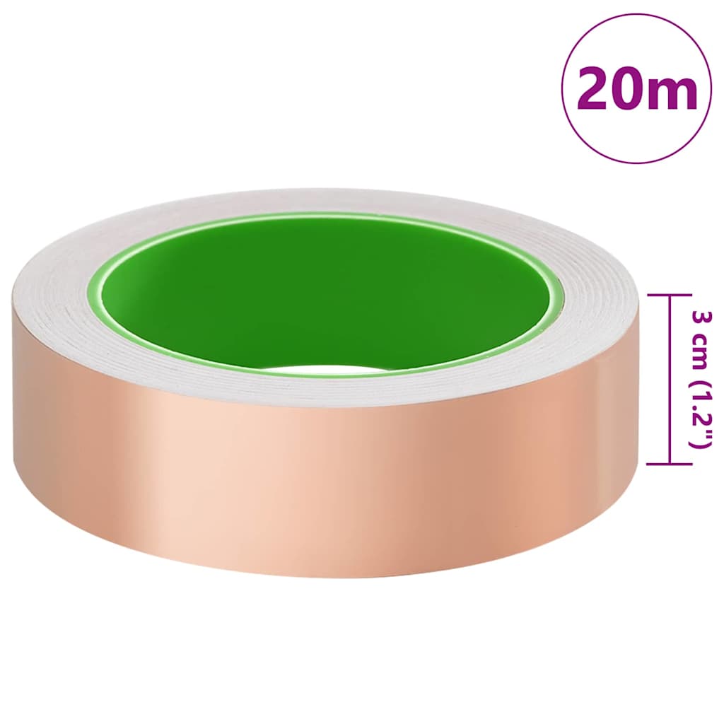 Kupferband zum Schneckenschutz Kupfer 30 mm x 20 m Kupfer