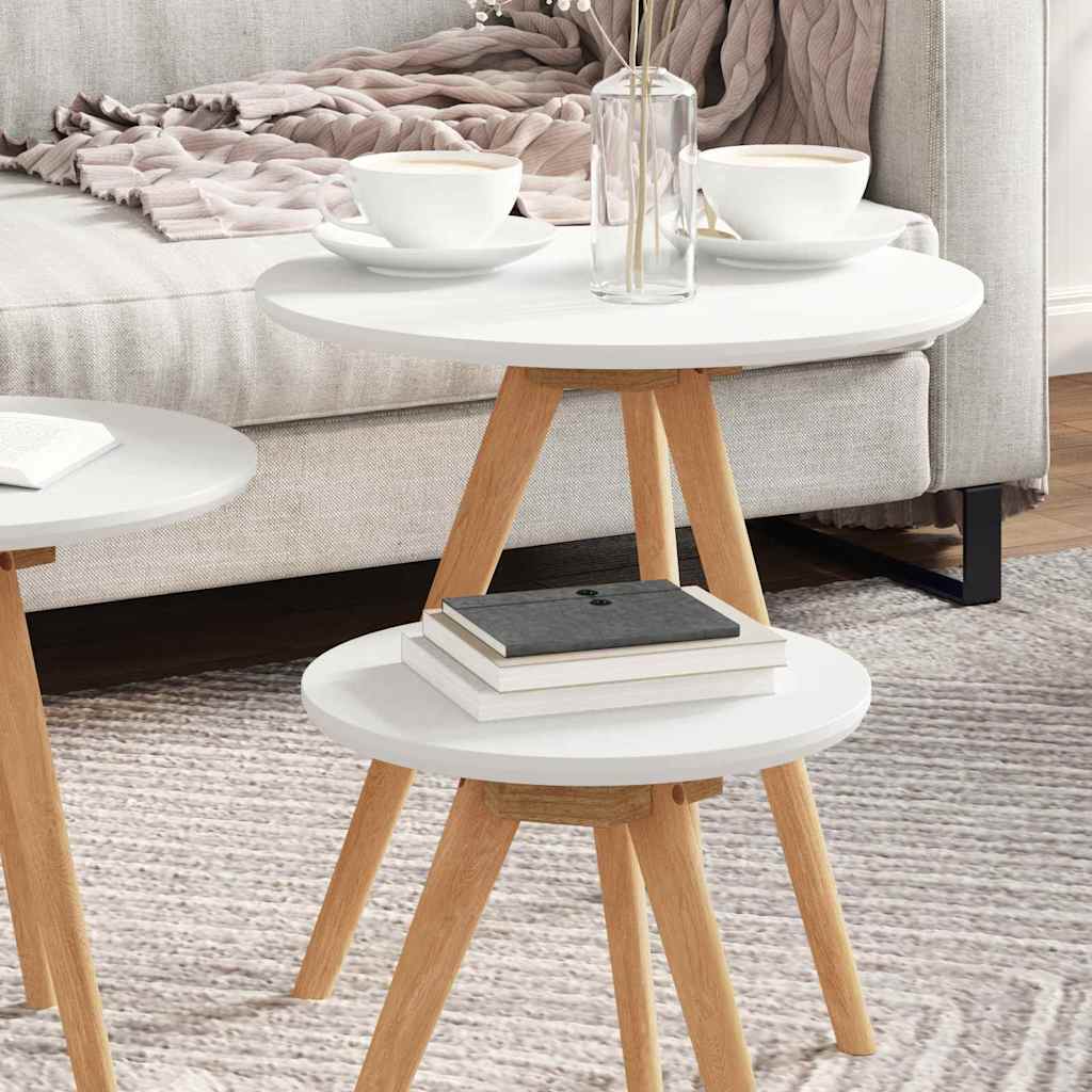 Couchtisch Braun 50 x 50 x 46 cm Massivholz Walnuss