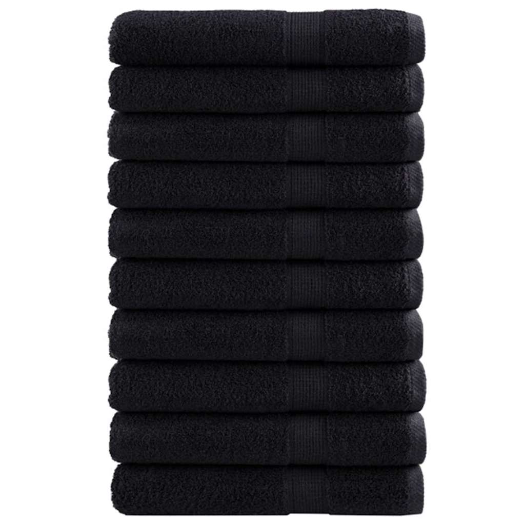 Gästetuch SOLUND 25 Stk. Schwarz 80 x 200 cm 550 gsm