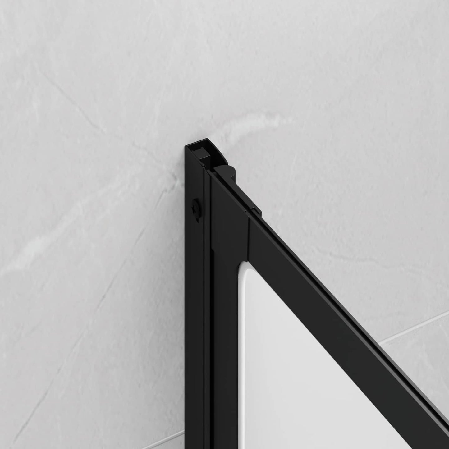 Duschwand Schwarz 120 x 2 x 117 cm Aluminium und PP