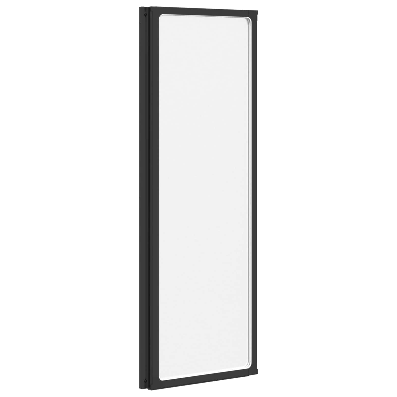 Duschwand Schwarz 120 x 2 x 117 cm Aluminium und PP