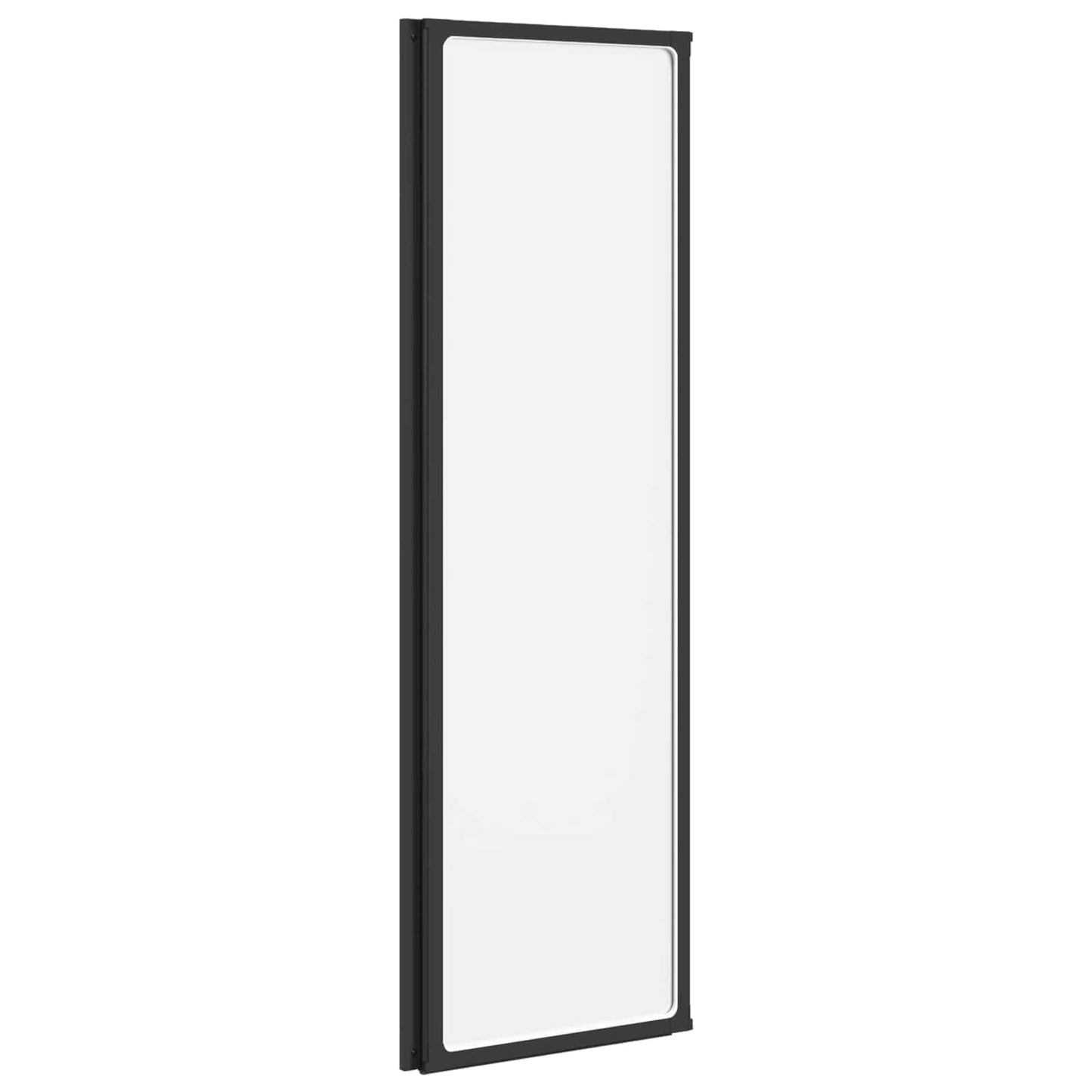 Duschwand Schwarz 132 x 2 x 140 cm Aluminium und PP