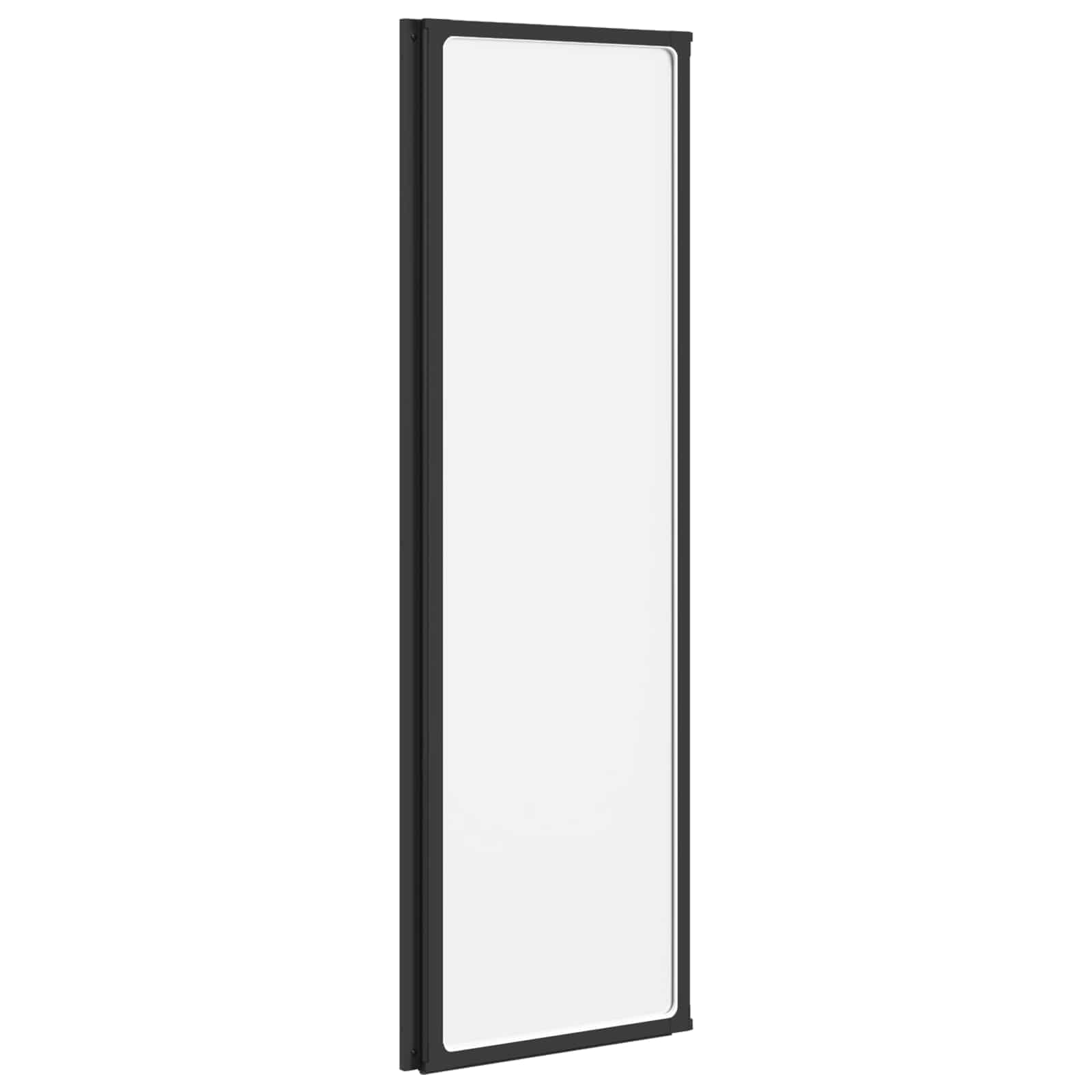 Duschwand Schwarz 132 x 2 x 140 cm Aluminium und PP