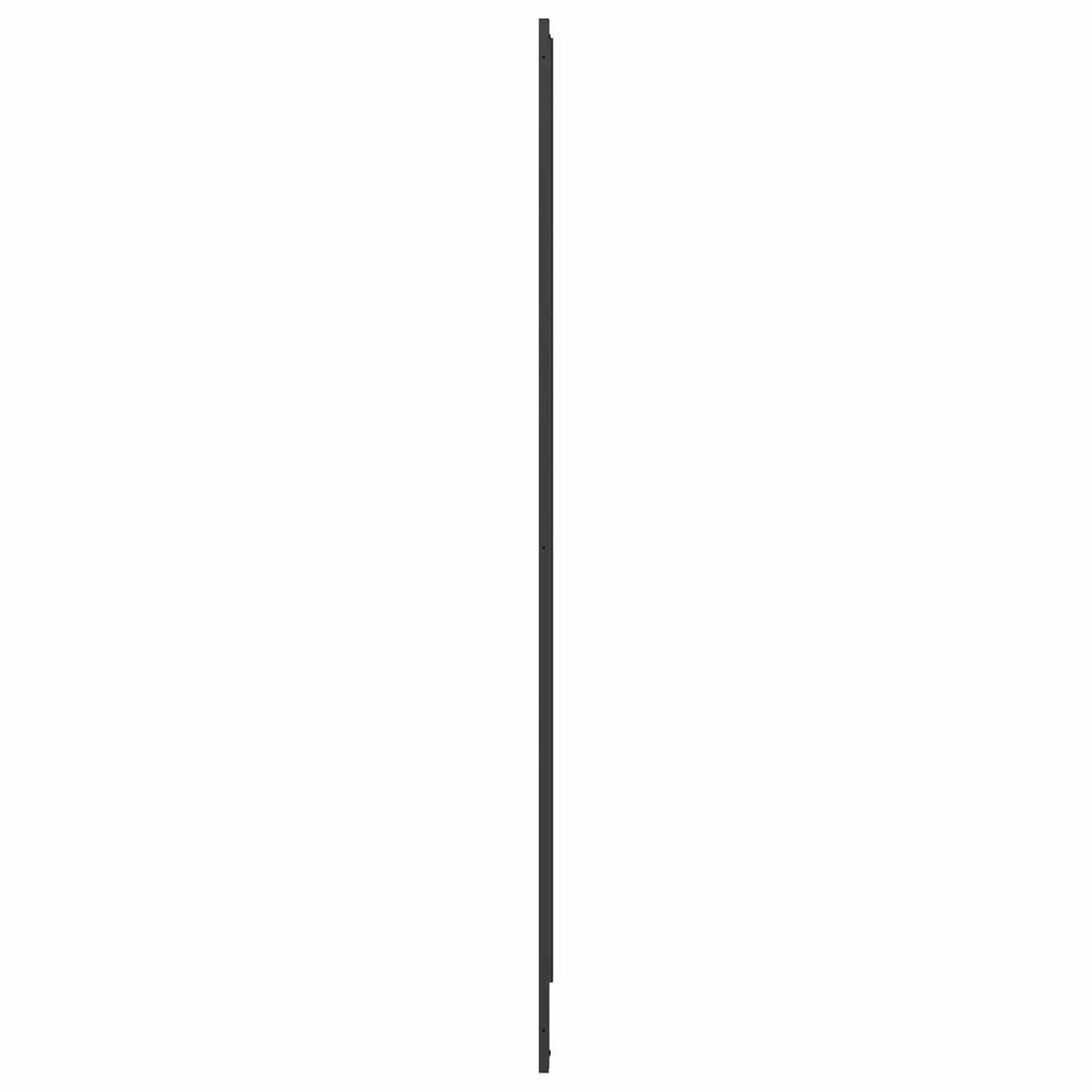 Duschwand Schwarz 132 x 2 x 140 cm Aluminium und PP