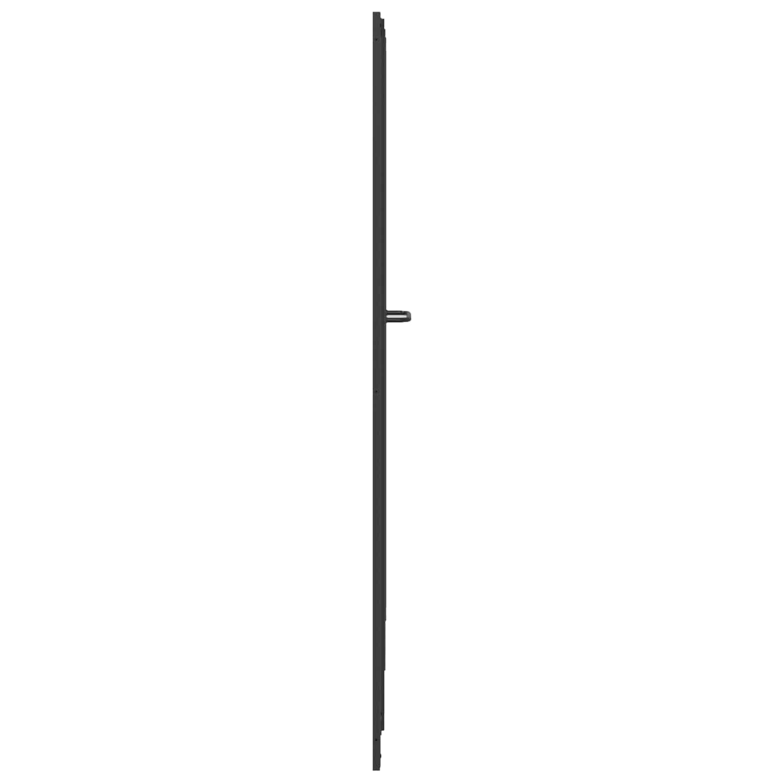 Duschwand Schwarz 168 x 140 cm Aluminium