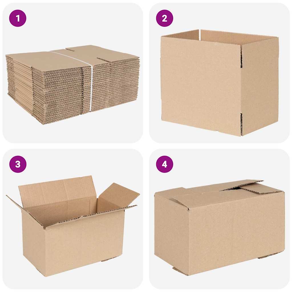 Faltbox mit Speicher 50 stk. Natur 24 x 13 x 13 cm Karton