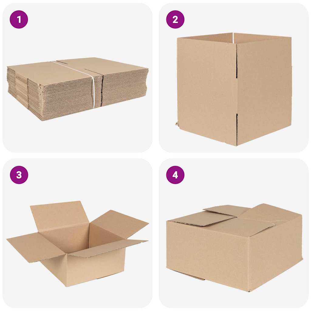 Faltbox mit Speicher 50 stk. Natur 30 x 30 x 15 cm Karton