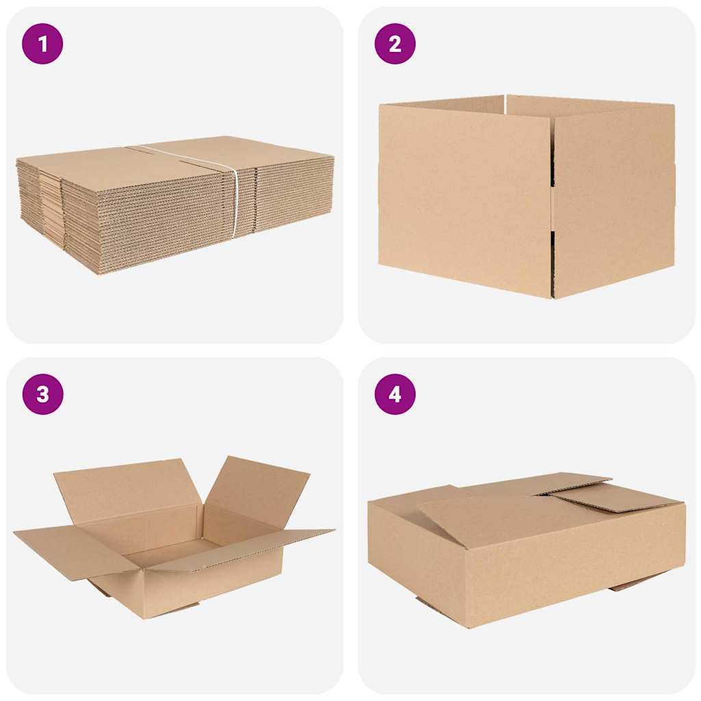 Faltbox mit Speicher 50 stk. Natur 40 x 30 x 10 cm Karton