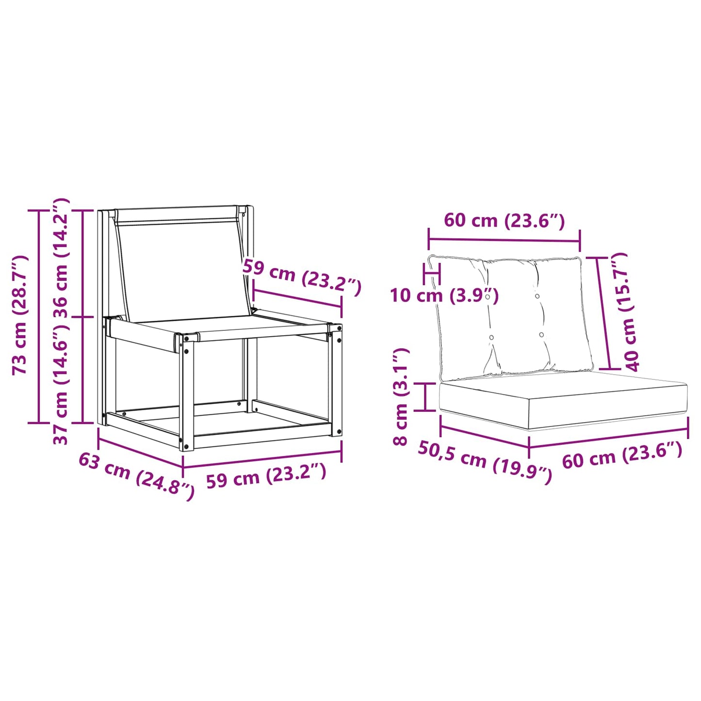 Outdoor-Sofagarnitur 3 stk. Natur und Creme