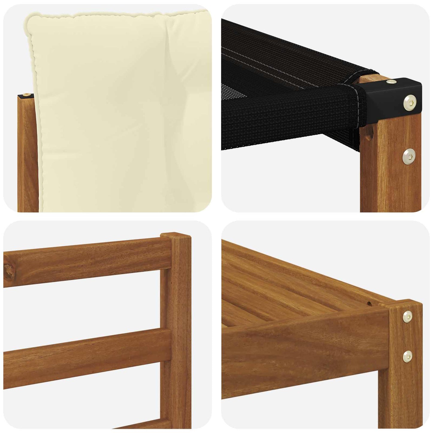 Outdoor-Sofagarnitur 5 stk. Natur und Creme