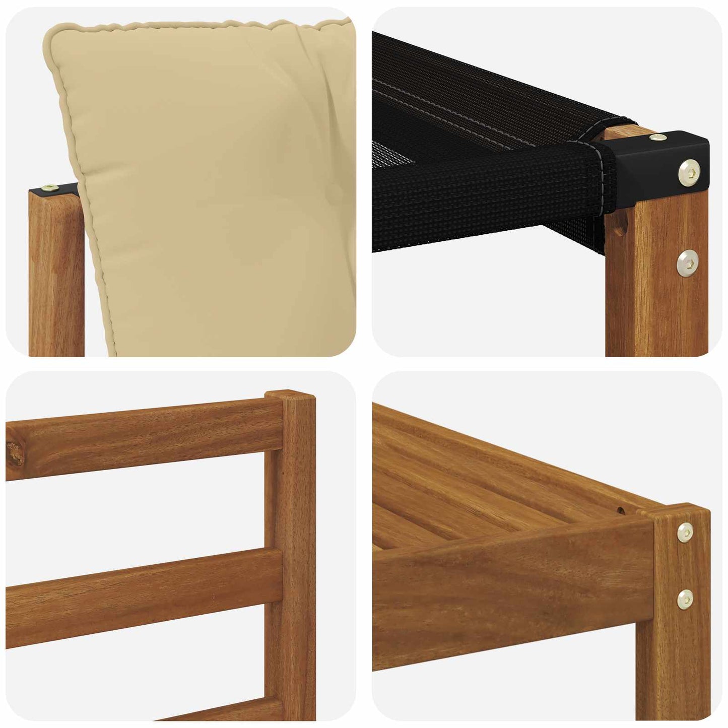 Outdoor-Sofagarnitur 7 stk. Natur und Beige