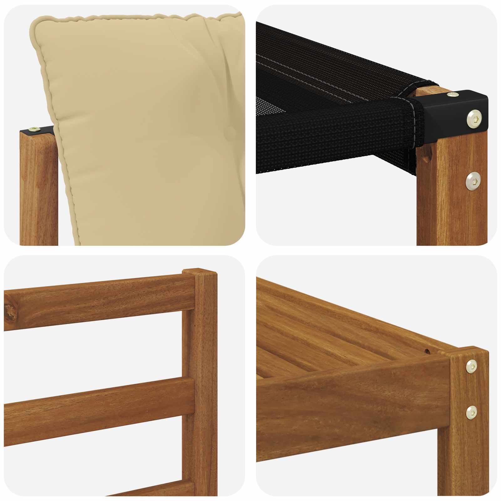 Outdoor-Sofagarnitur 7 stk. Natur und Beige