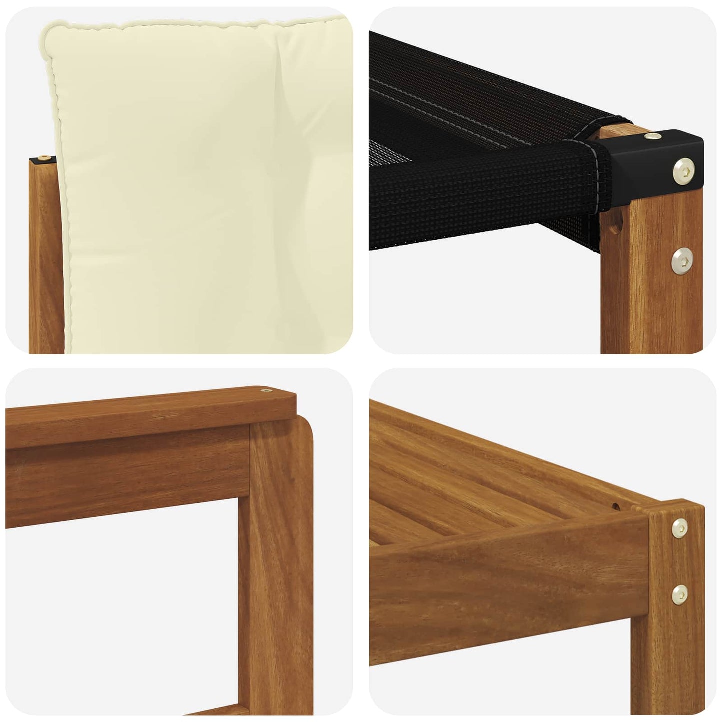 Outdoor-Sofagarnitur 7 stk. Natur und Creme