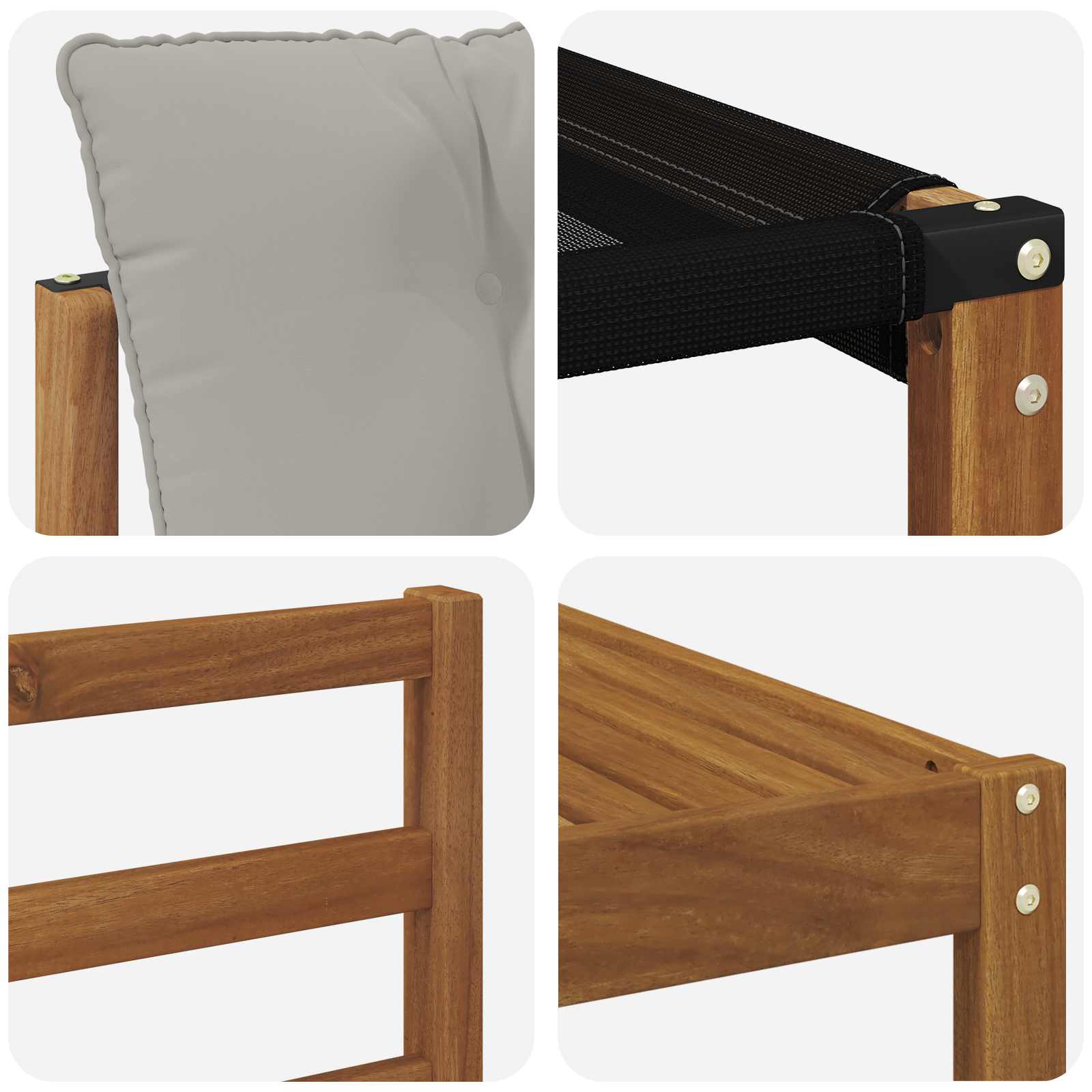 Outdoor-Sofagarnitur mit Kissen 7 pcs Natürlich und Hellgrau