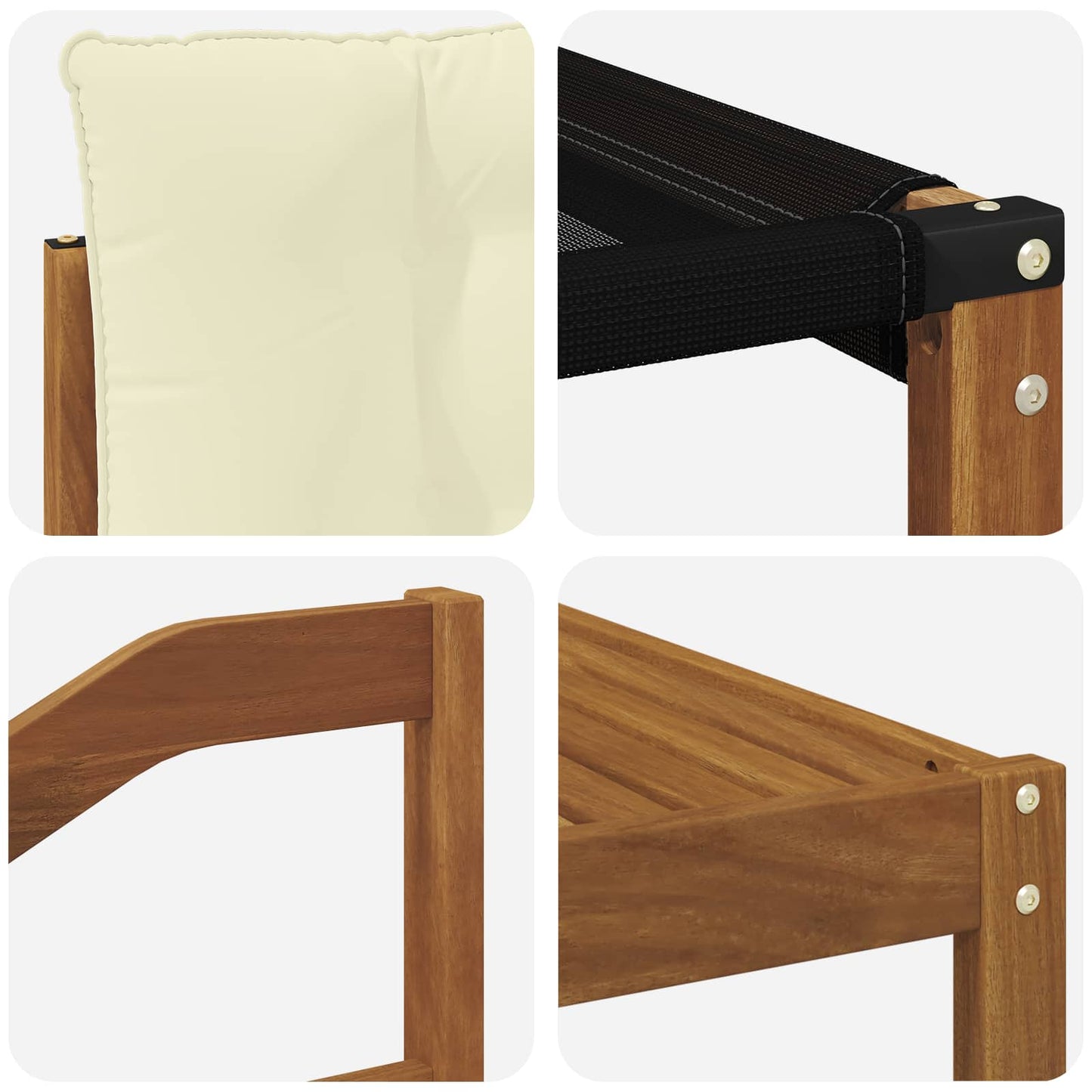 Outdoor-Sofagarnitur 7 stk. Natur und Creme