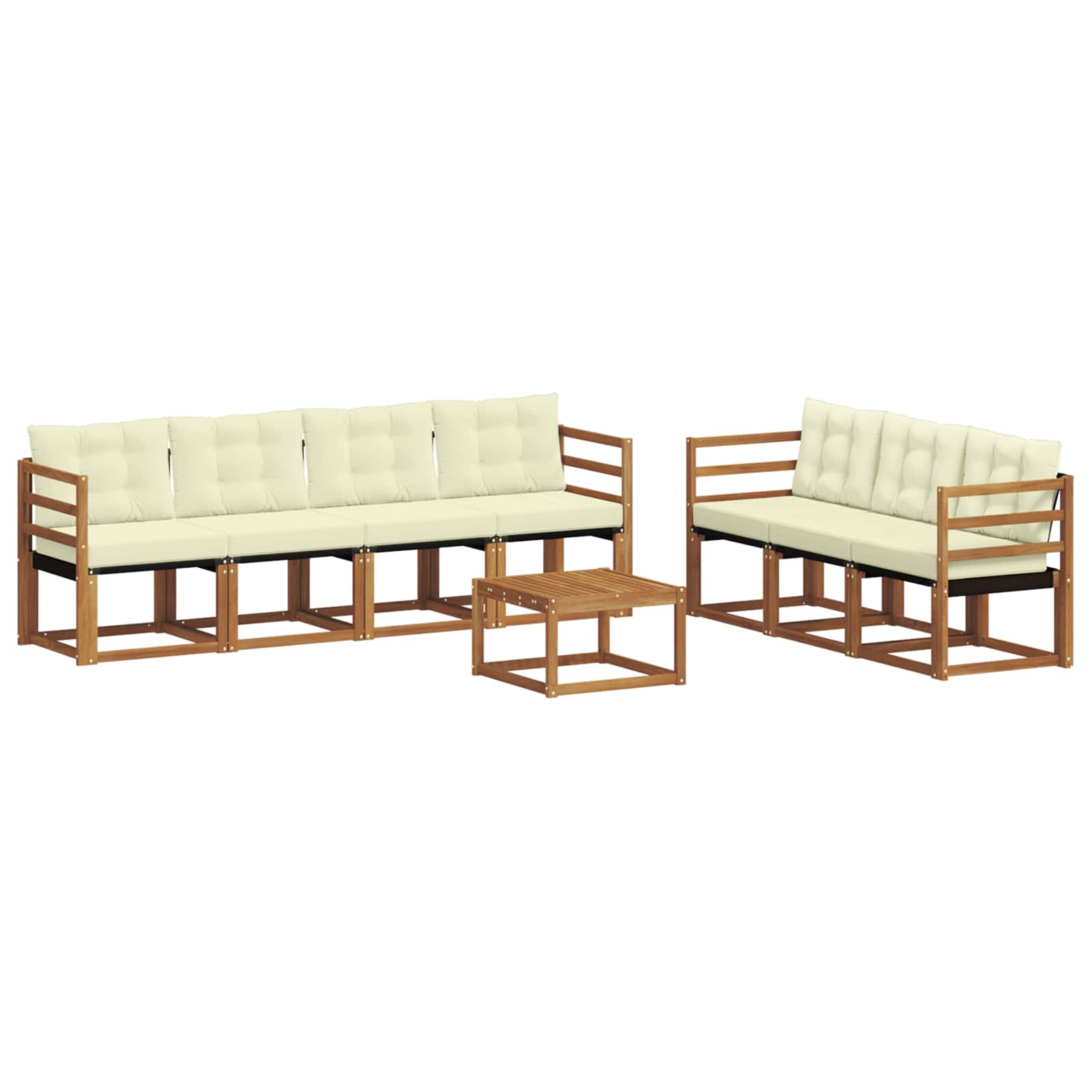 Outdoor-Sofagarnitur 8 stk. Natur und Creme