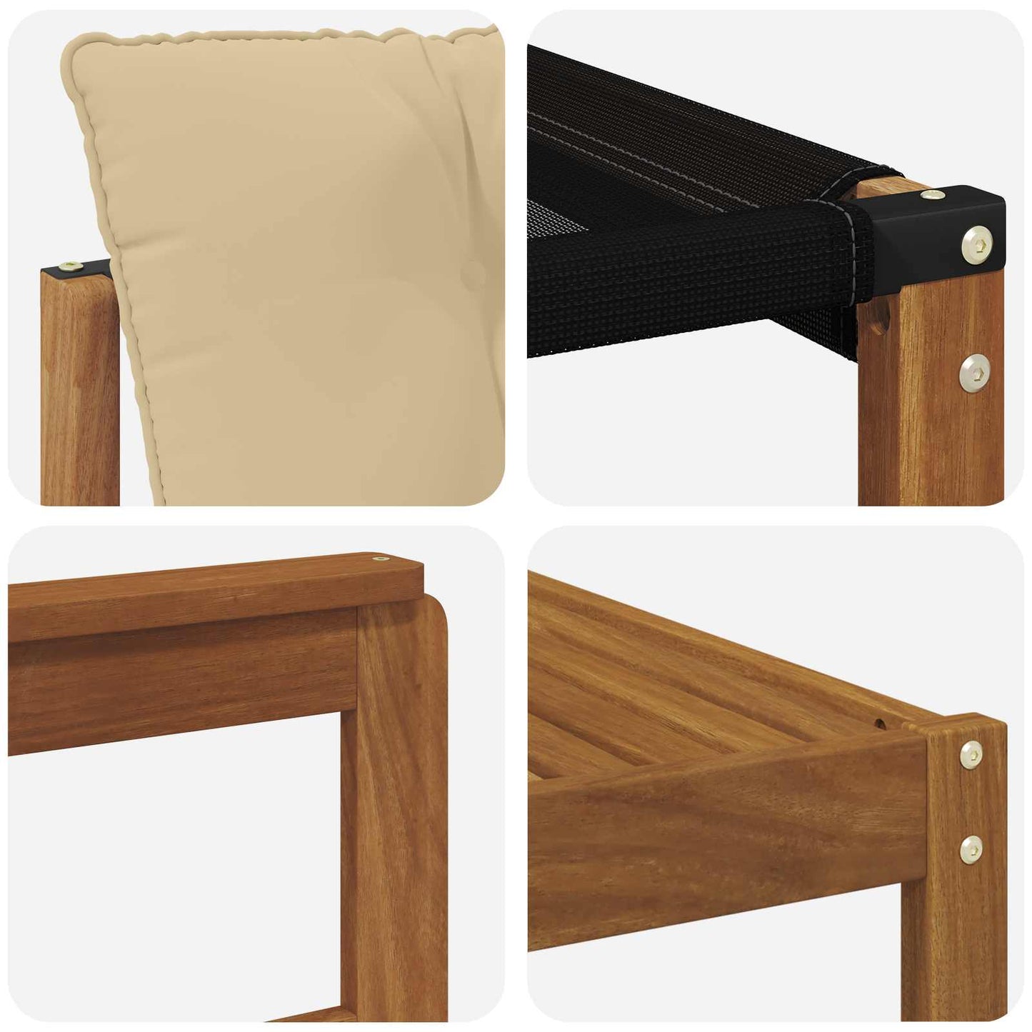 Outdoor-Sofagarnitur 9 stk. Natur und Beige