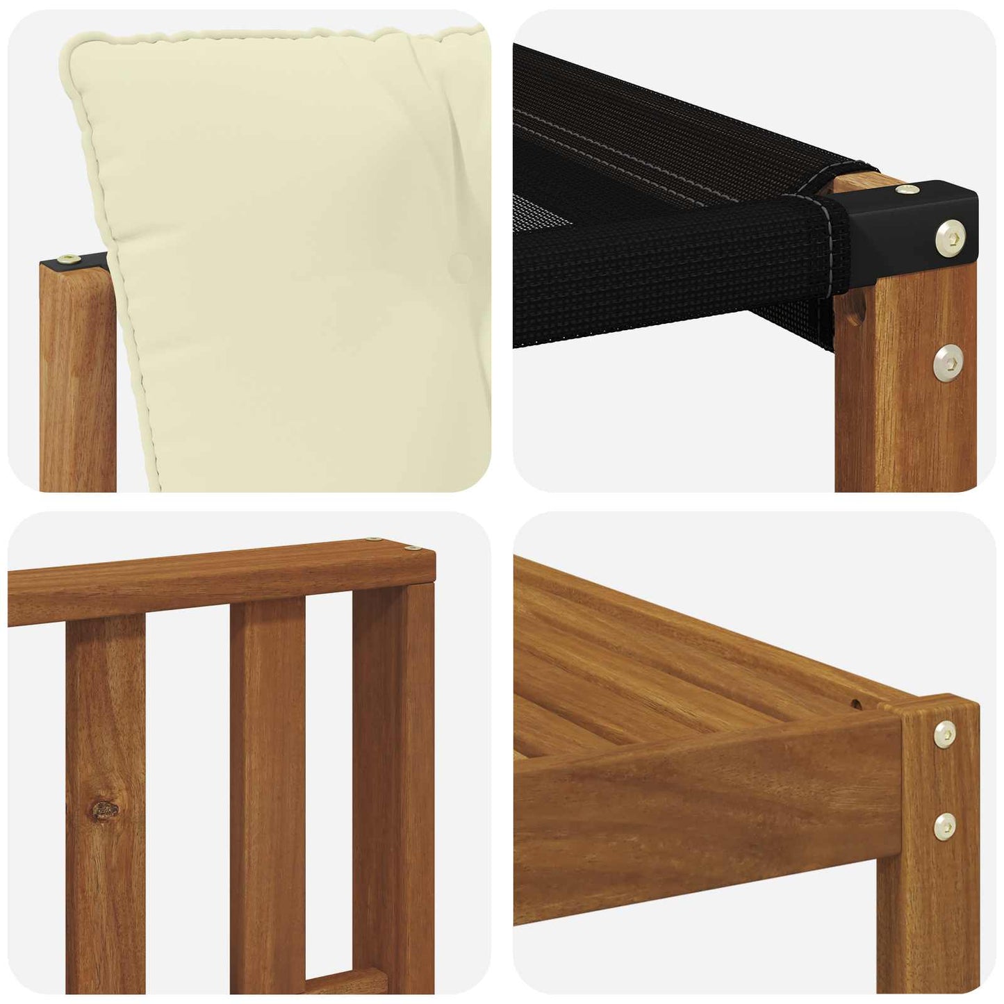 Outdoor-Sofagarnitur 9 stk. Natur und Creme