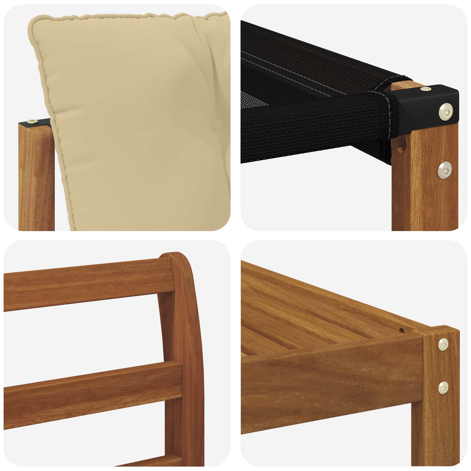 Outdoor-Sofagarnitur 9 stk. Natur und Beige