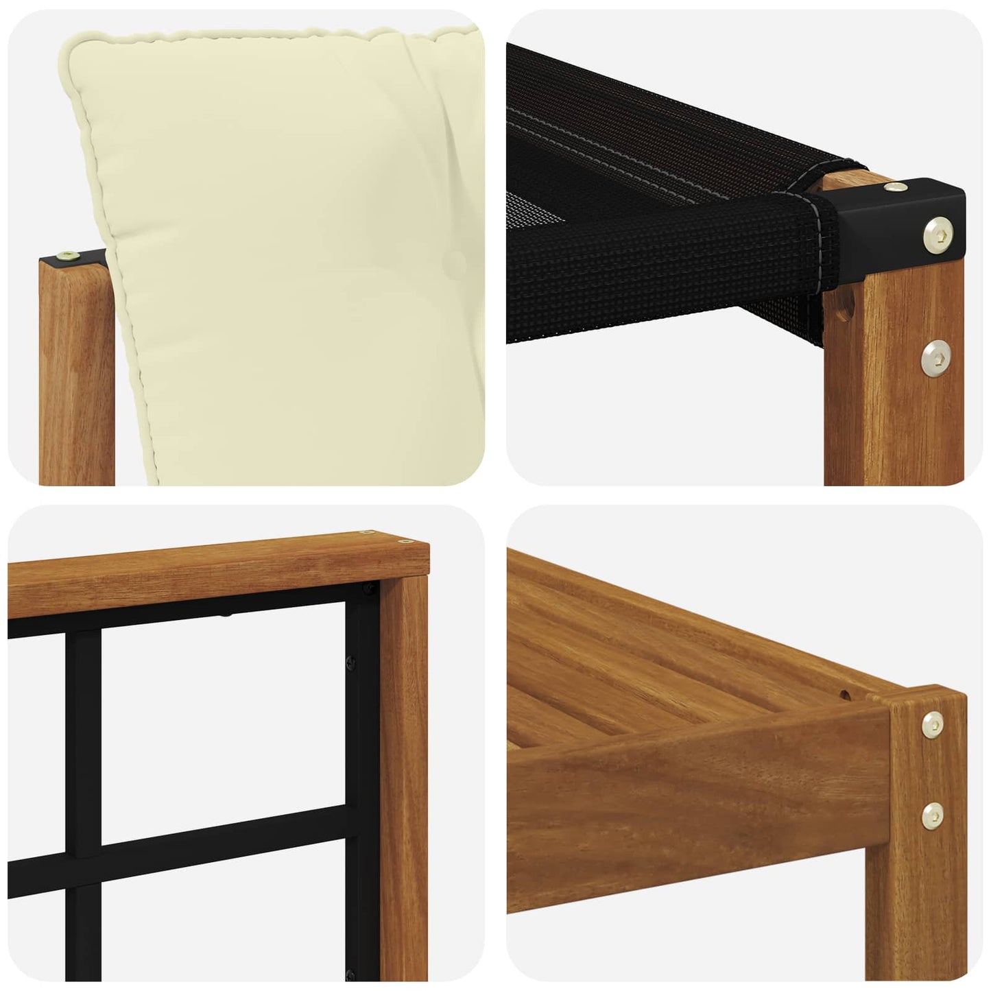 Outdoor-Sofagarnitur 9 stk. Natur und Creme
