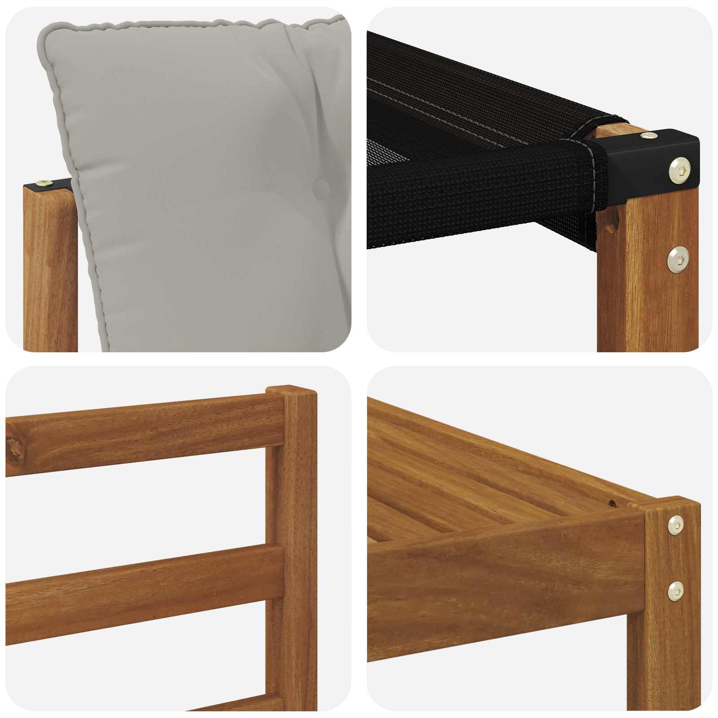 Outdoor-Sofagarnitur mit Kissen 6 pcs Natürlich und Hellgrau