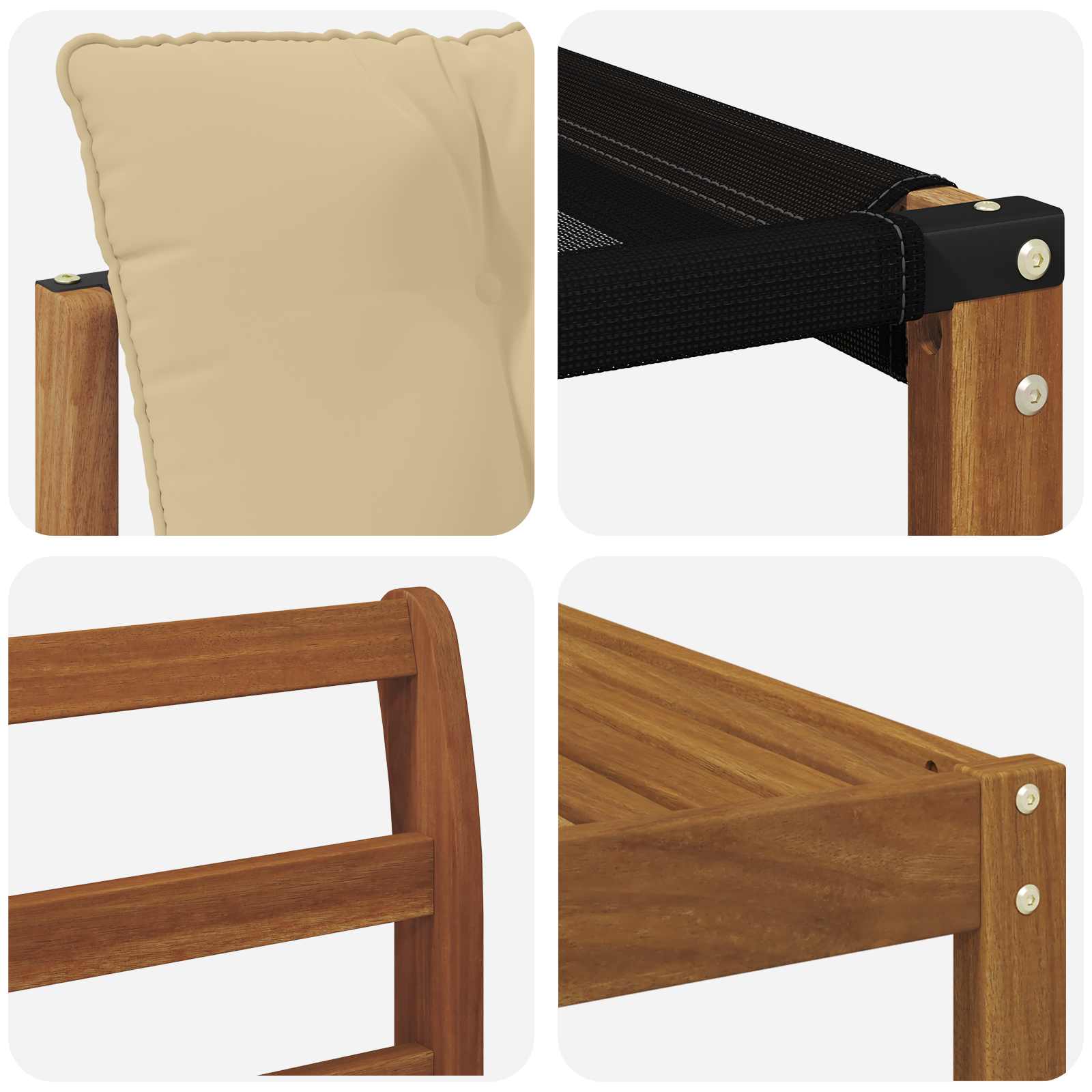 Outdoor-Sofagarnitur 5 stk. Natur und Beige