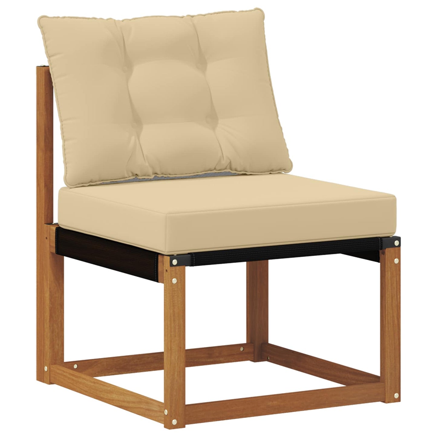 Outdoor-Sofagarnitur 5 stk. Natur und Beige