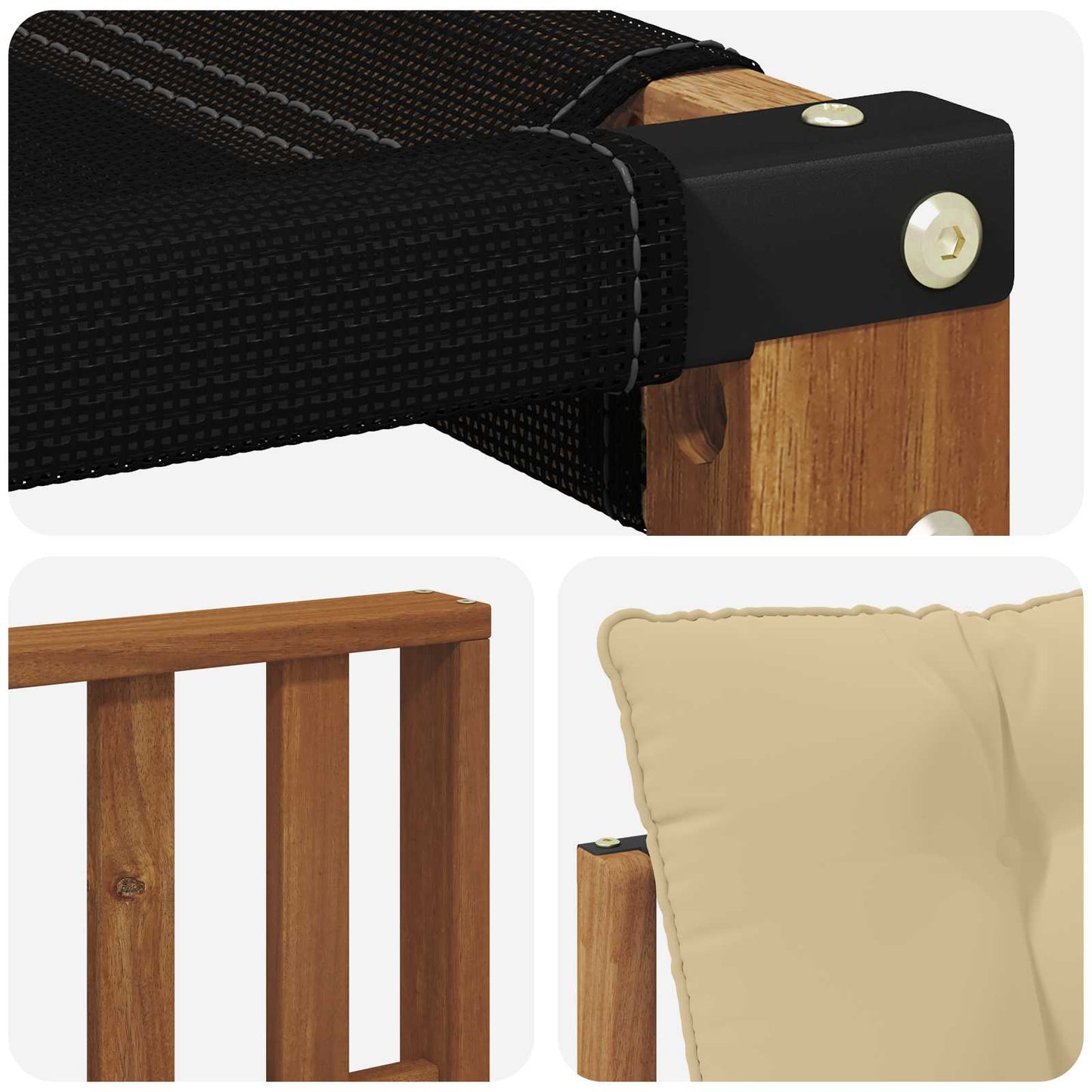 Outdoor-Sofagarnitur 5 stk. Natur und Beige