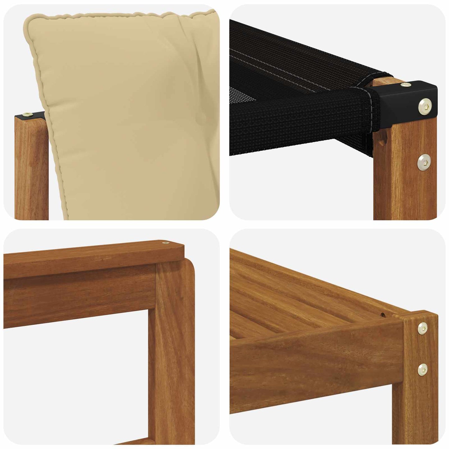 Outdoor-Sofagarnitur 6 stk. Natur und Beige
