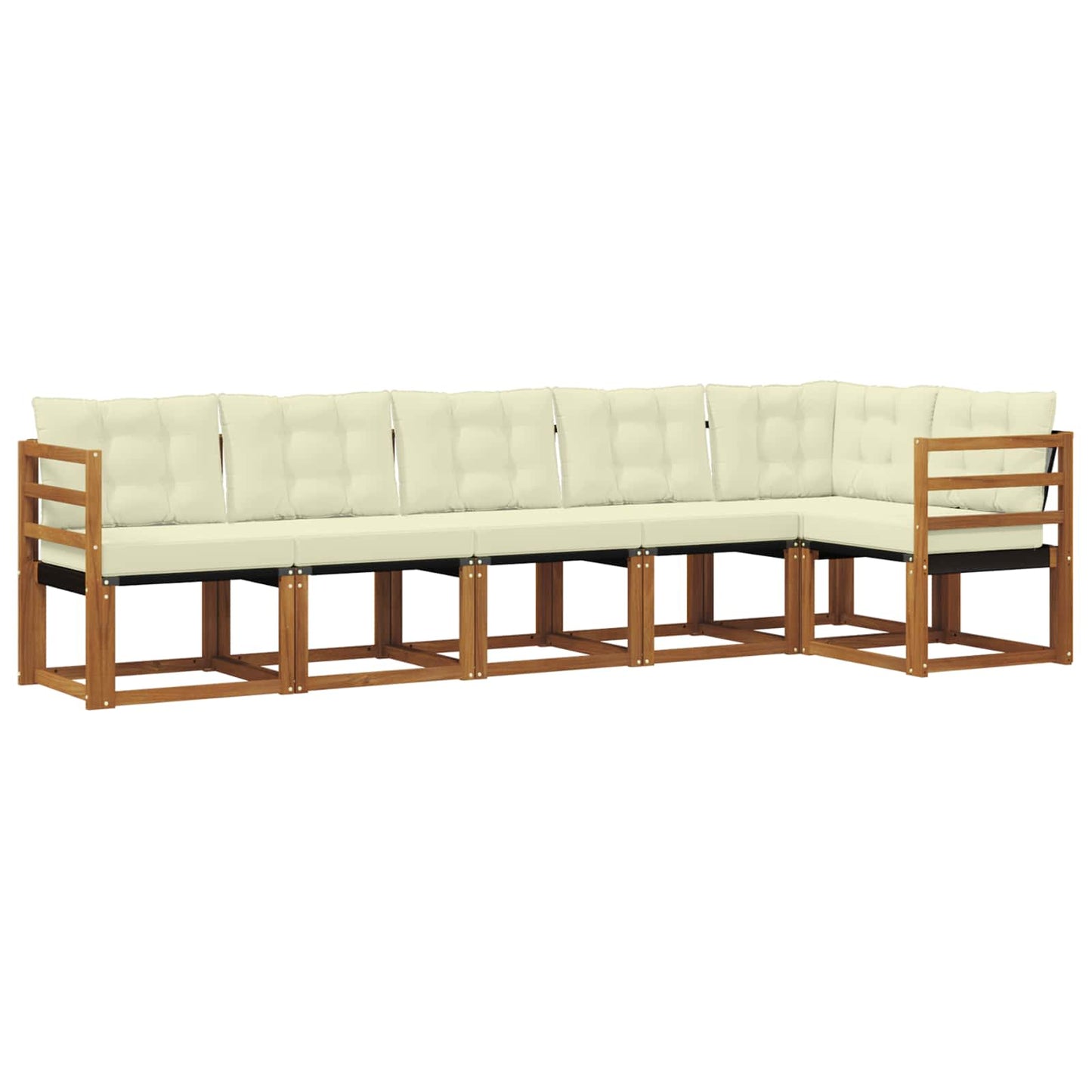 Outdoor-Sofagarnitur 6 stk. Natur und Creme