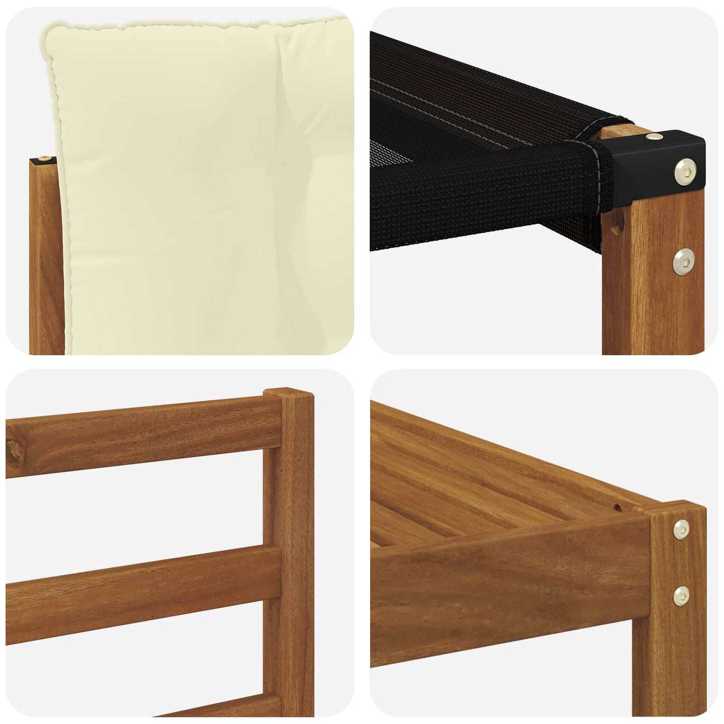 Outdoor-Sofagarnitur 7 stk. Natur und Creme