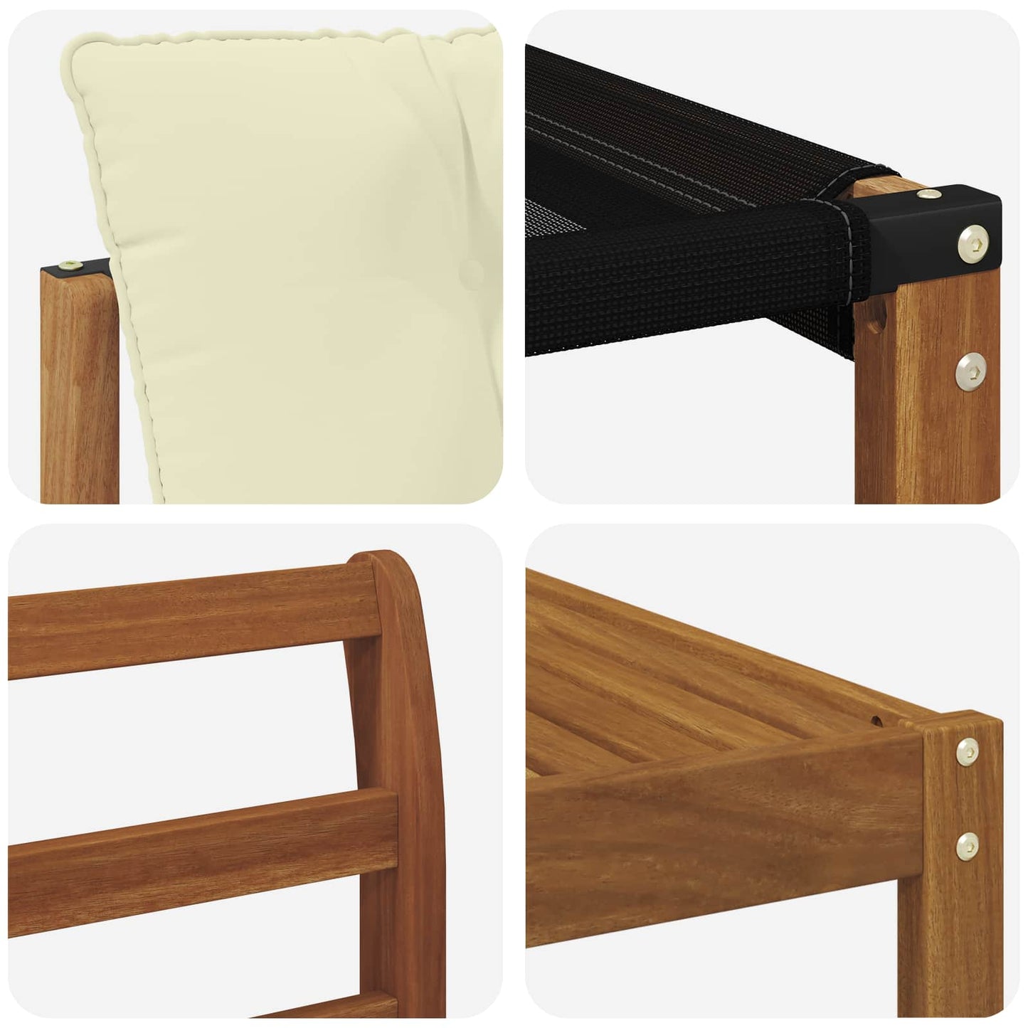 Outdoor-Sofagarnitur 7 stk. Natur und Creme