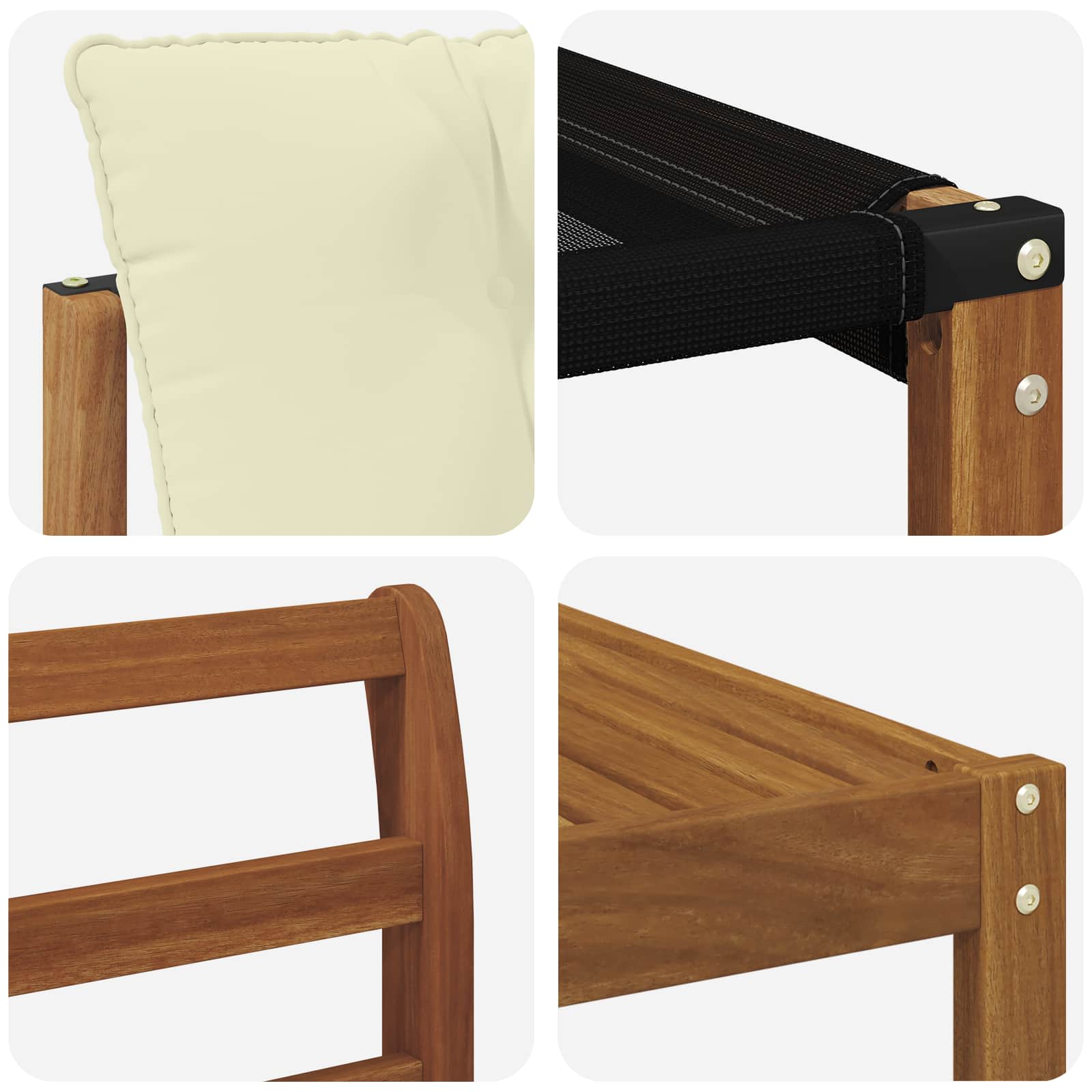 Outdoor-Sofagarnitur 7 stk. Natur und Creme