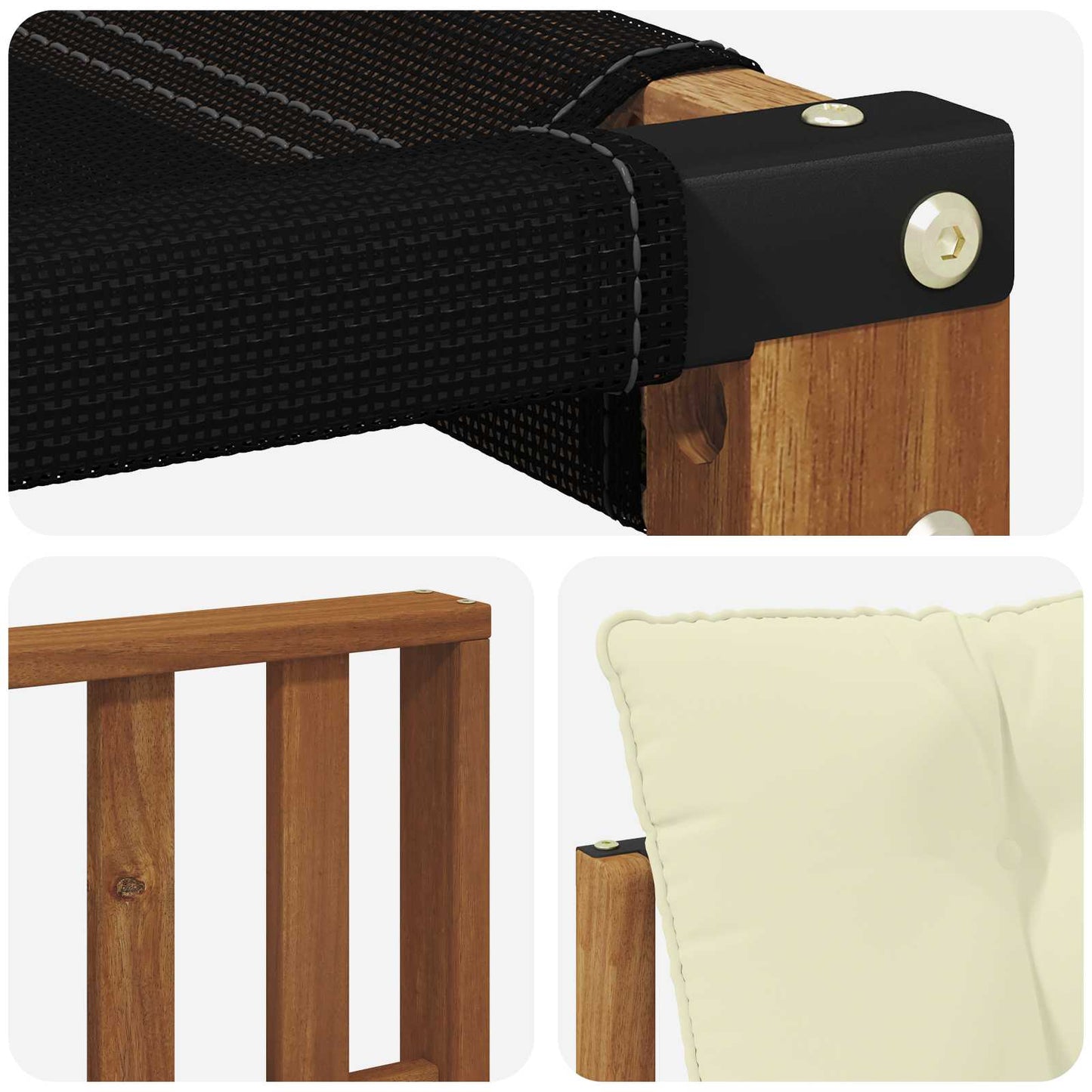 Outdoor-Sofagarnitur 8 stk. Natur und Creme