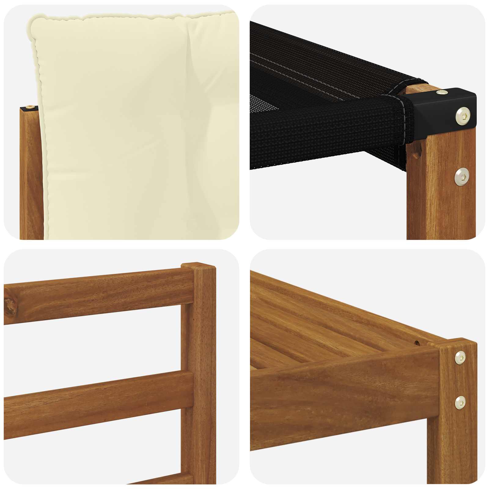 Outdoor-Sofagarnitur 7 stk. Natur und Creme