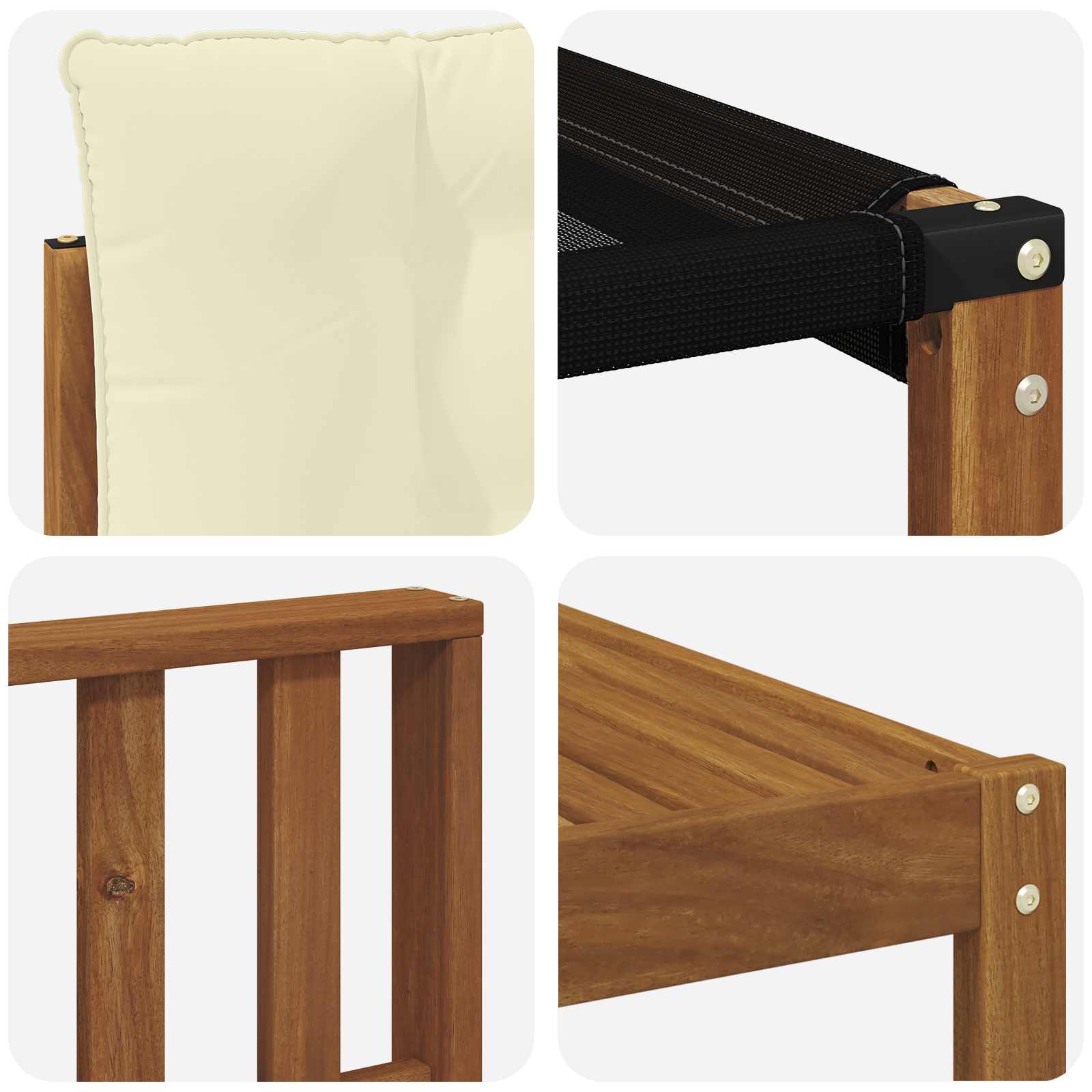 Outdoor-Sofagarnitur 7 stk. Natur und Creme