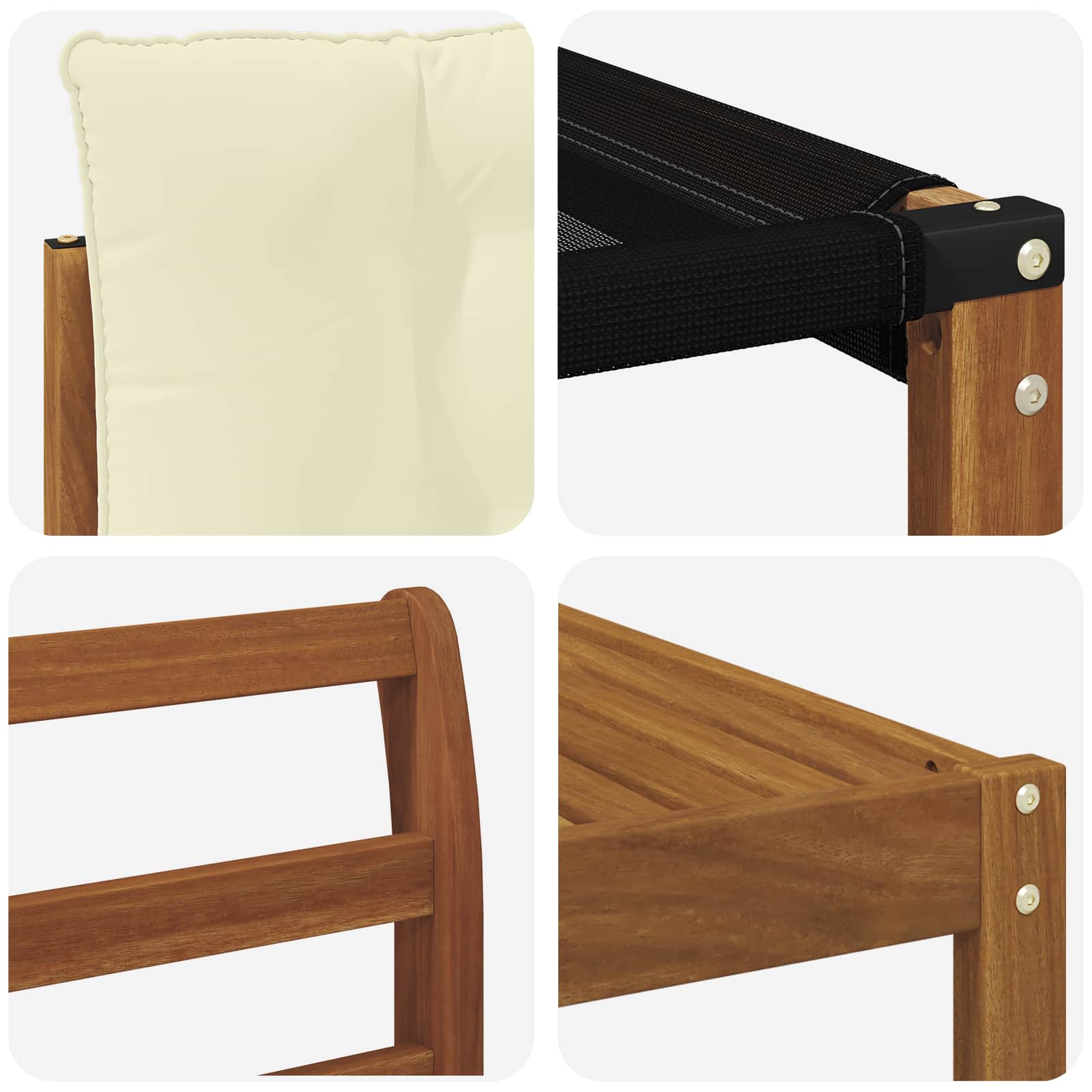 Outdoor-Sofagarnitur 8 stk. Natur und Creme