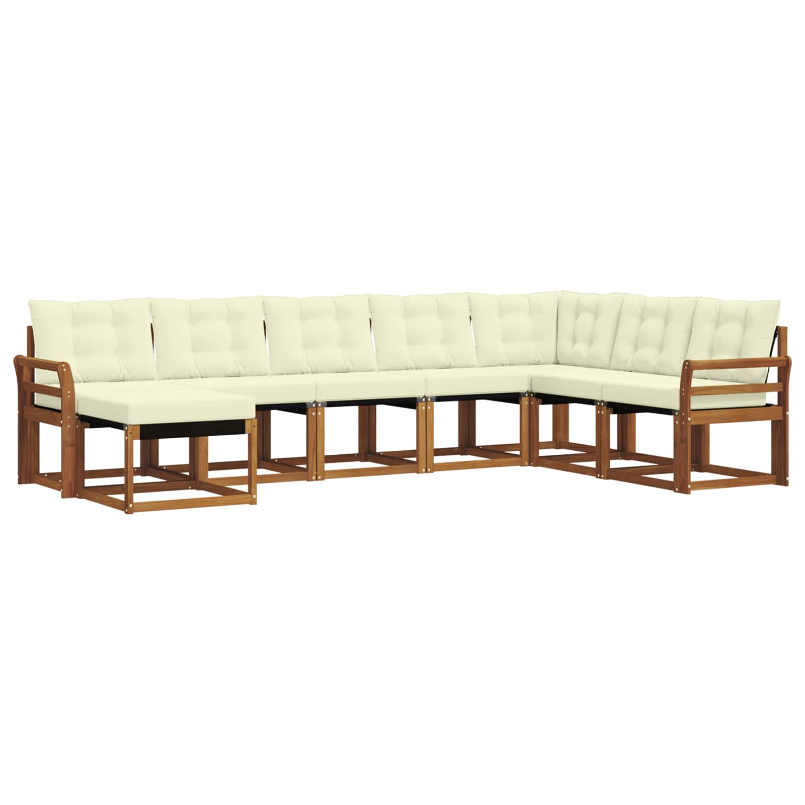 Outdoor-Sofagarnitur 8 stk. Natur und Creme
