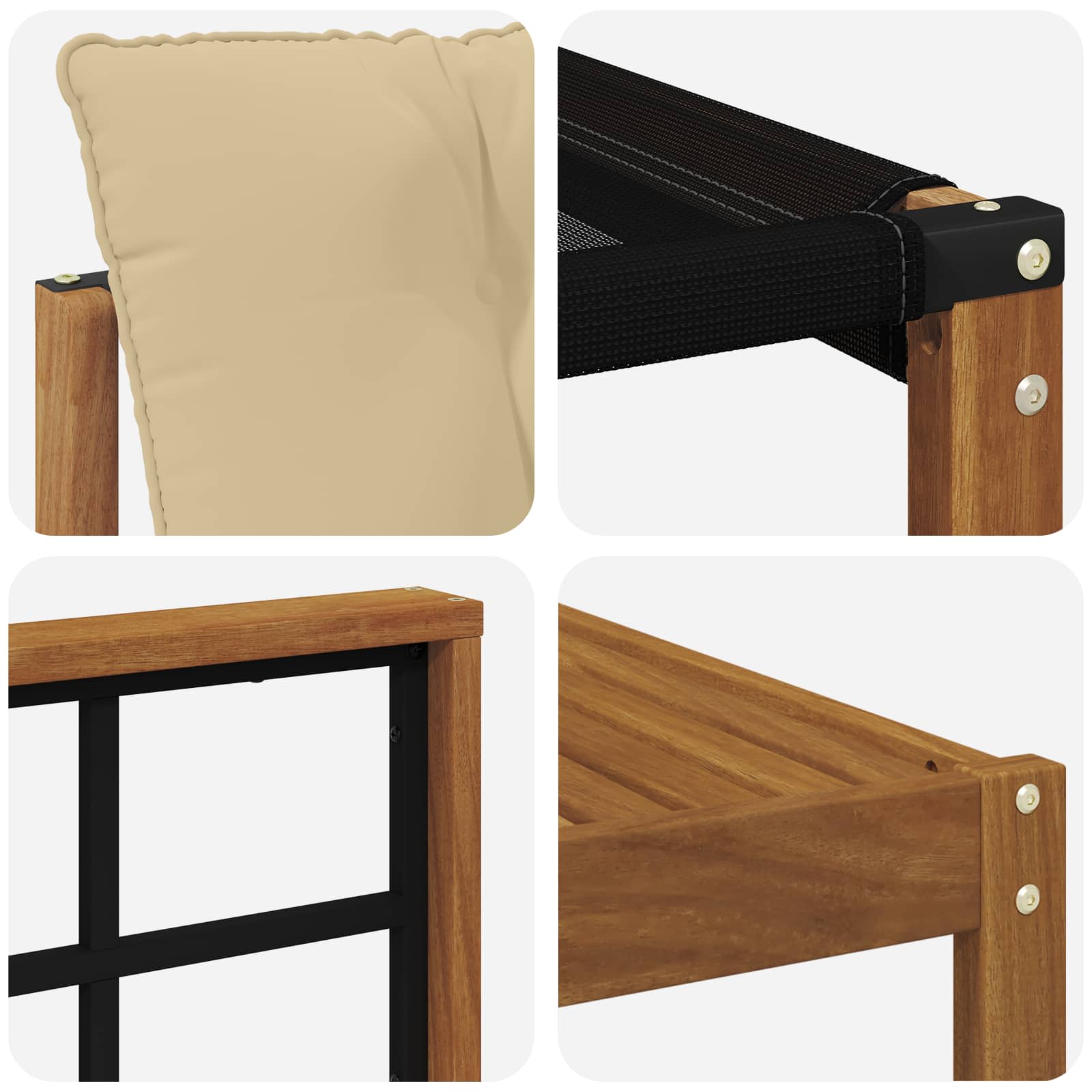 Outdoor-Sofagarnitur 9 stk. Natur und Beige