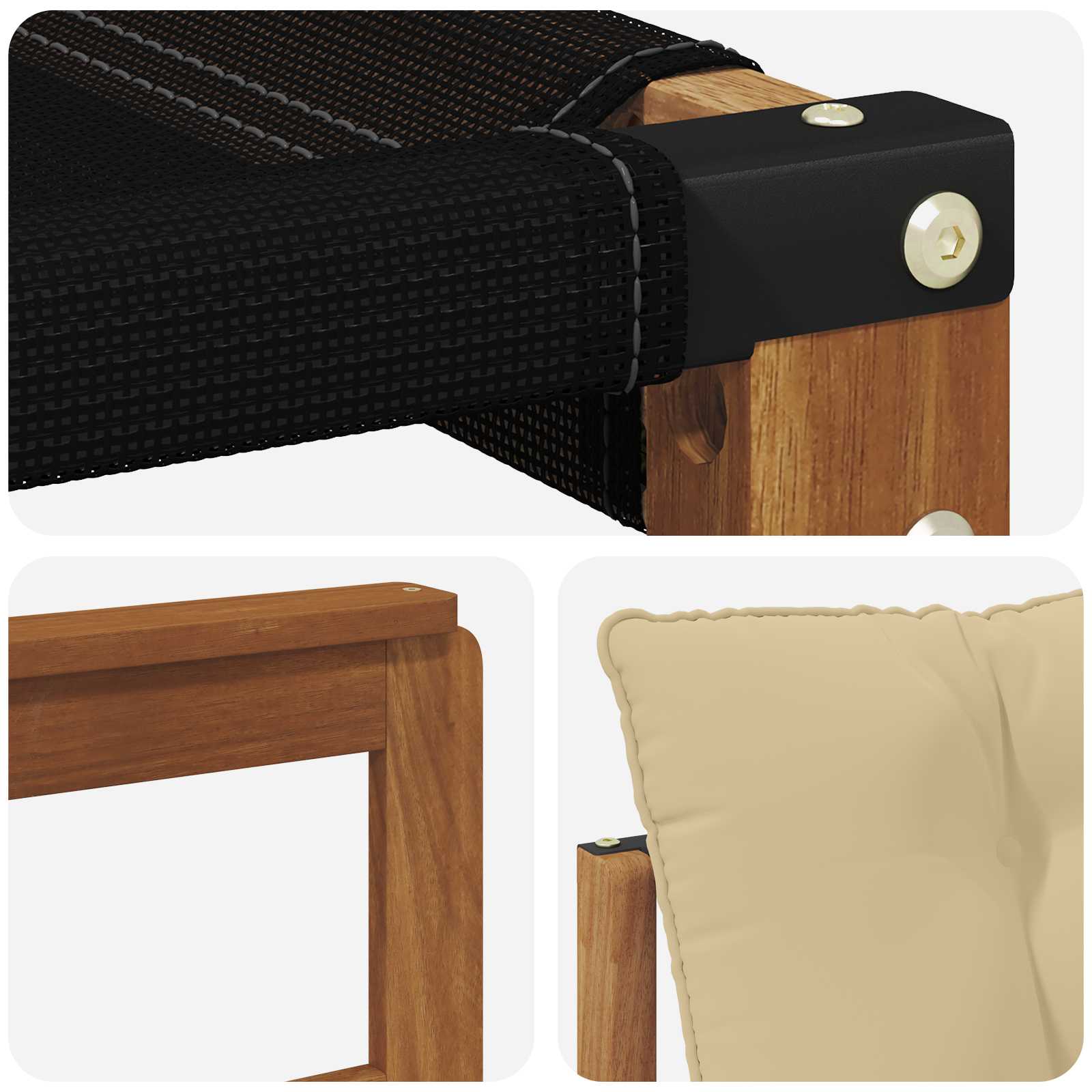 Outdoor-Sofagarnitur 7 stk. Natur und Beige