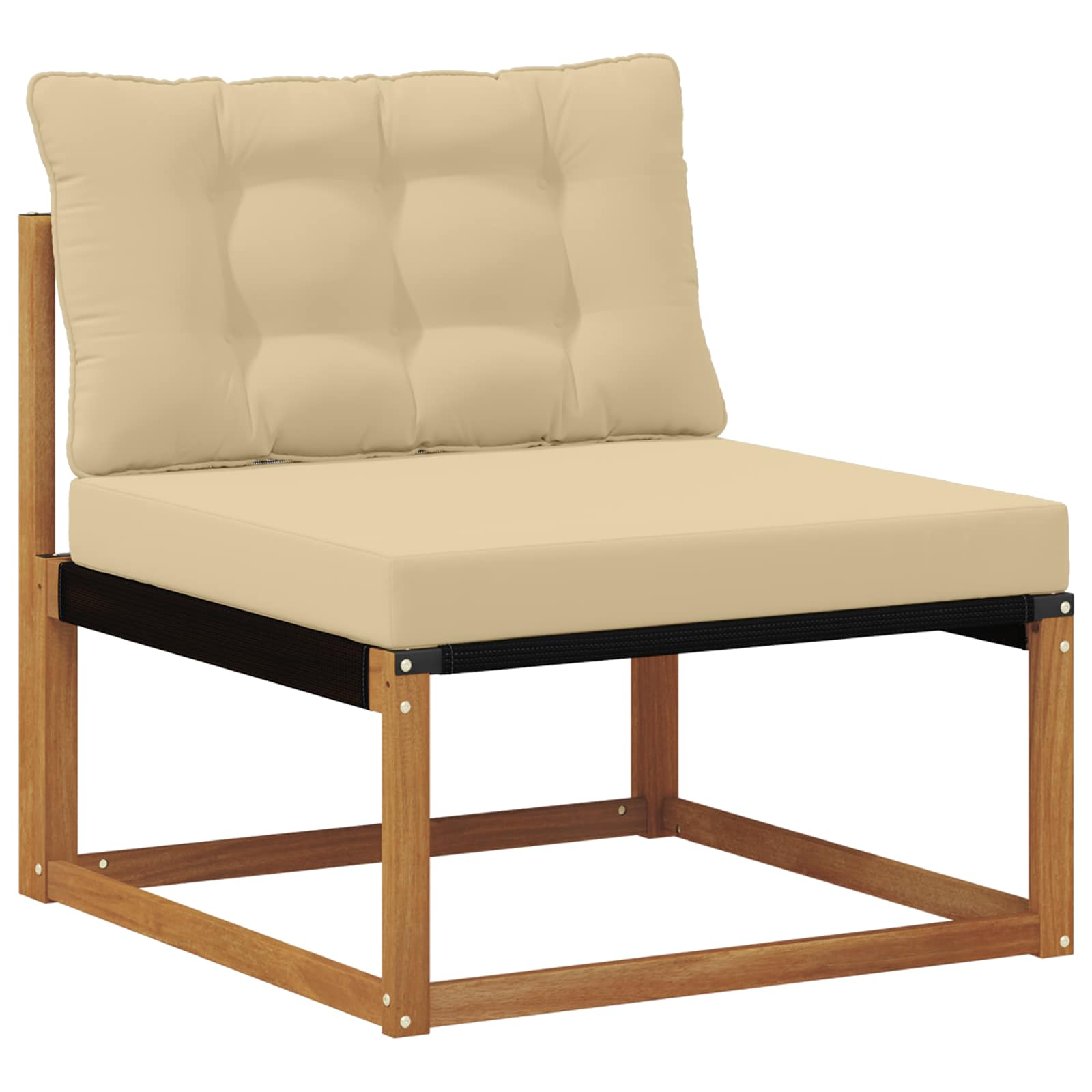 Outdoor-Sofagarnitur 3 stk. Natur und Beige