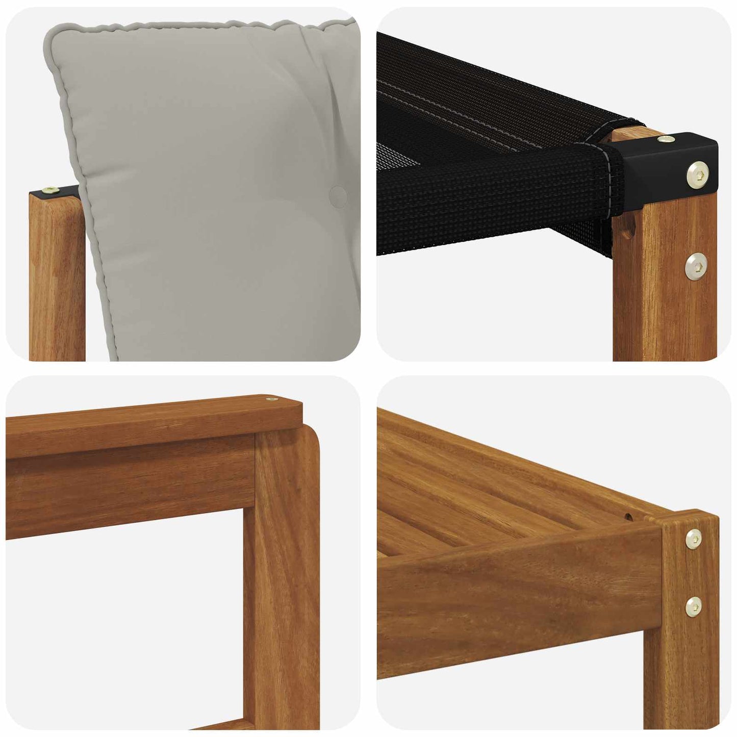 Outdoor-Sofagarnitur mit Kissen 8 pcs Natürlich und Hellgrau