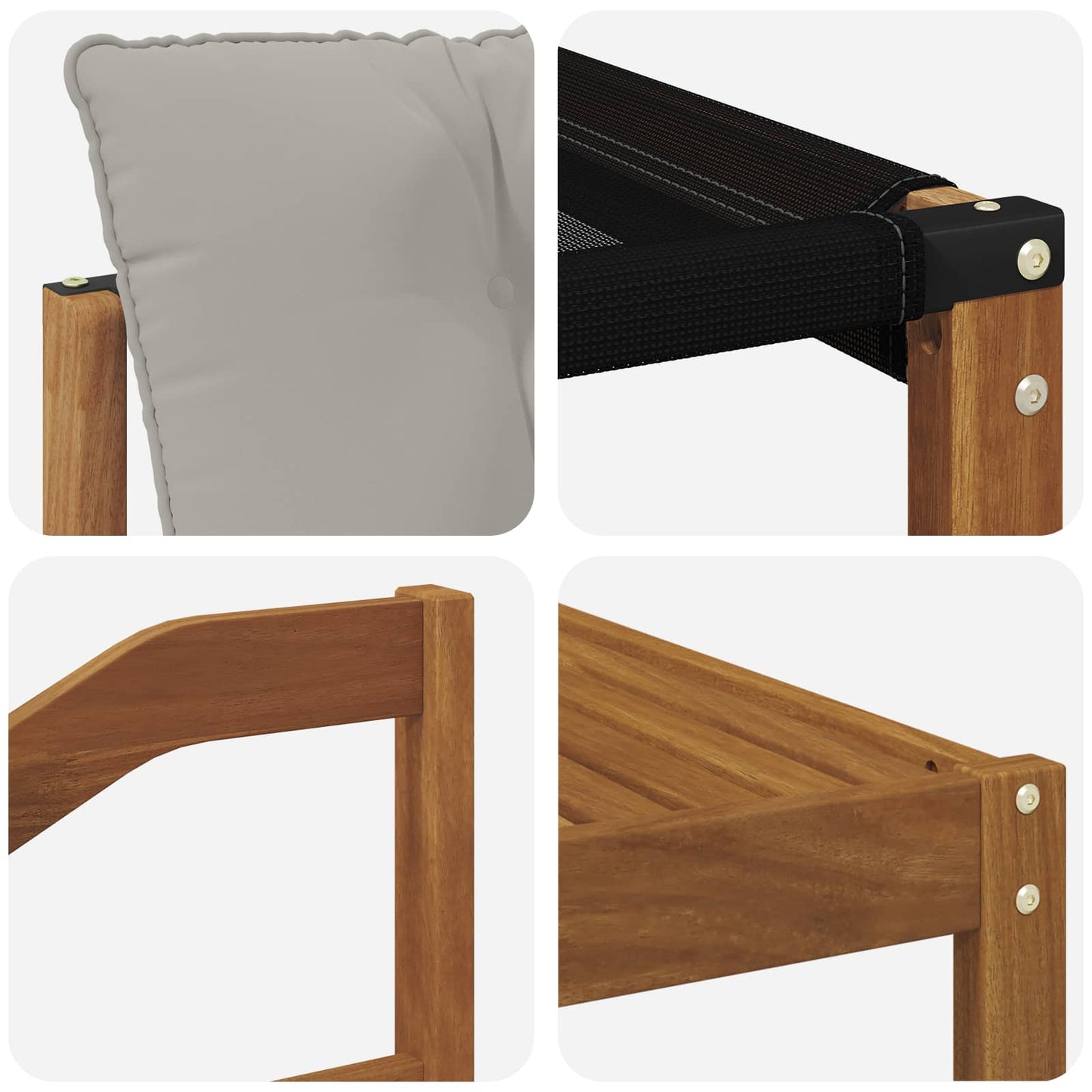 Outdoor-Sofagarnitur mit Kissen 9 pcs Natürlich und Hellgrau