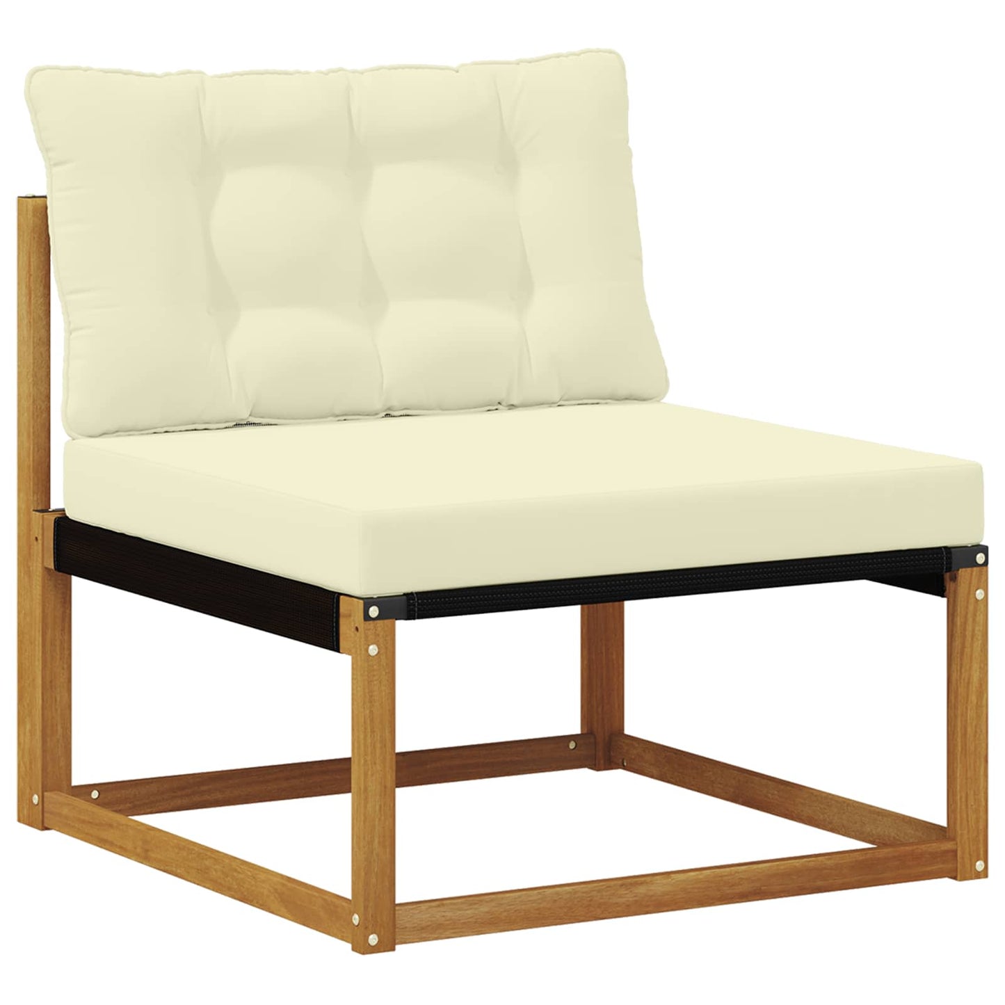 Outdoor-Sofagarnitur 4 stk. Natur und Creme