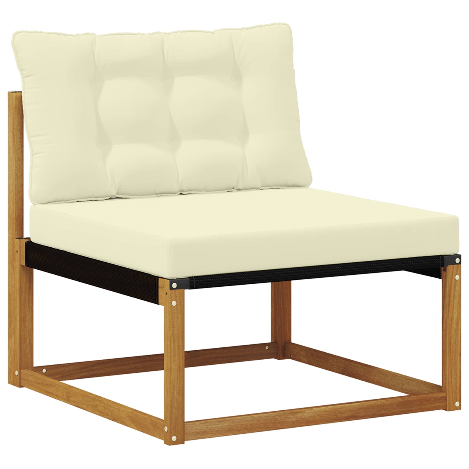 Outdoor-Sofagarnitur 4 stk. Natur und Creme